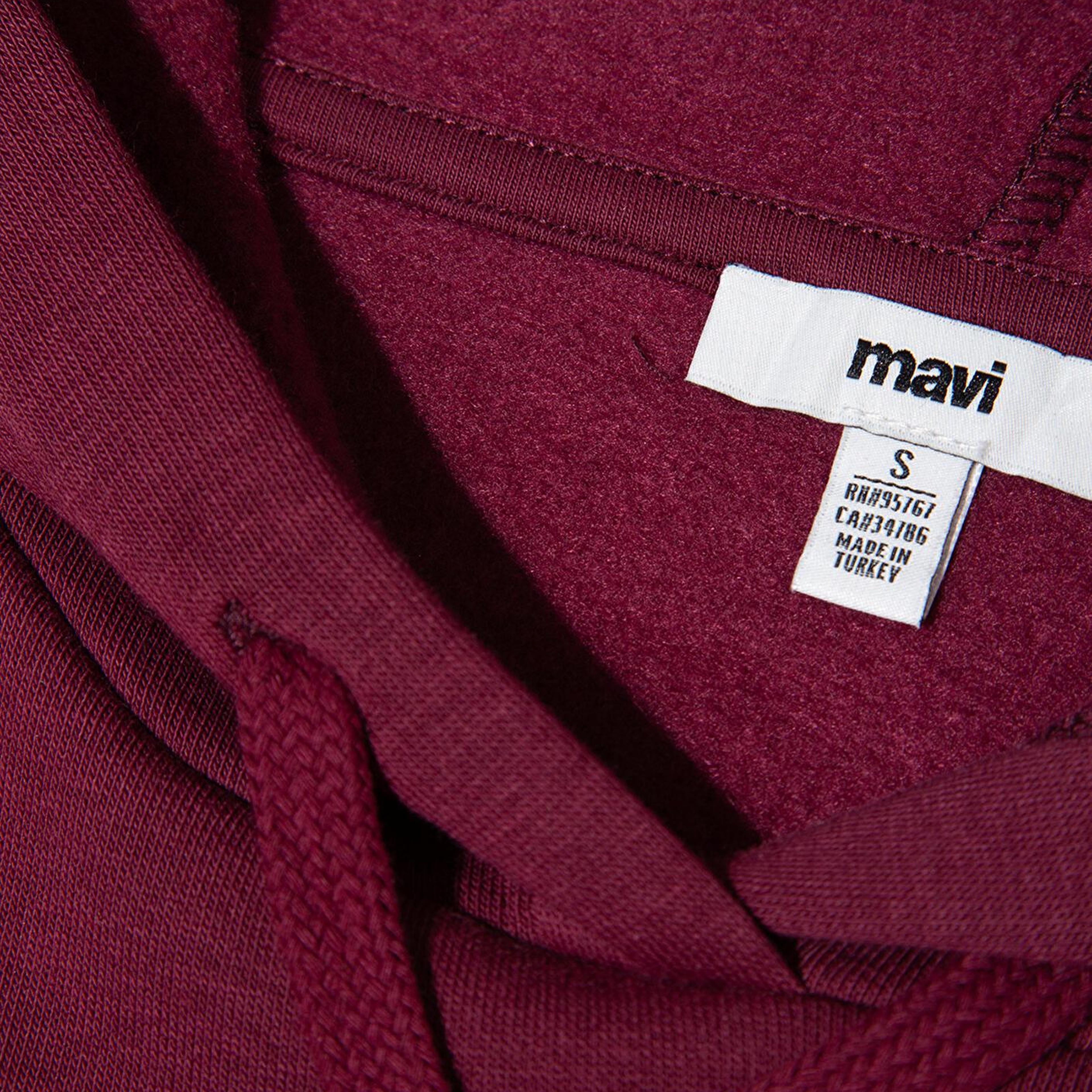 Mavi Mavi Logo Baskılı Kapüşonlu Bordo Sweatshirt 1600361-90705