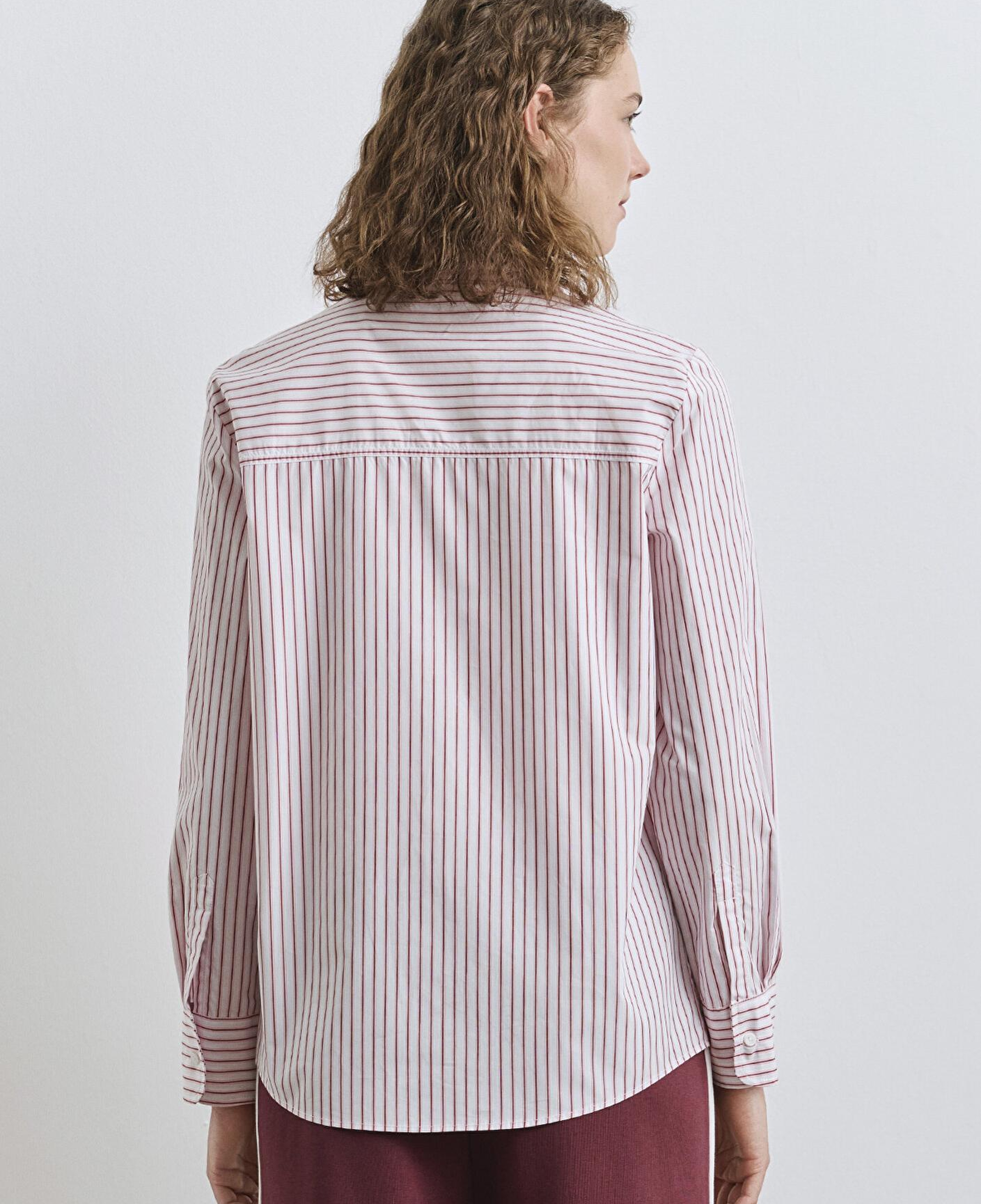 Mavi Çizgili Pembe Gömlek Regular Fit / Normal Kesim 1211169-90697