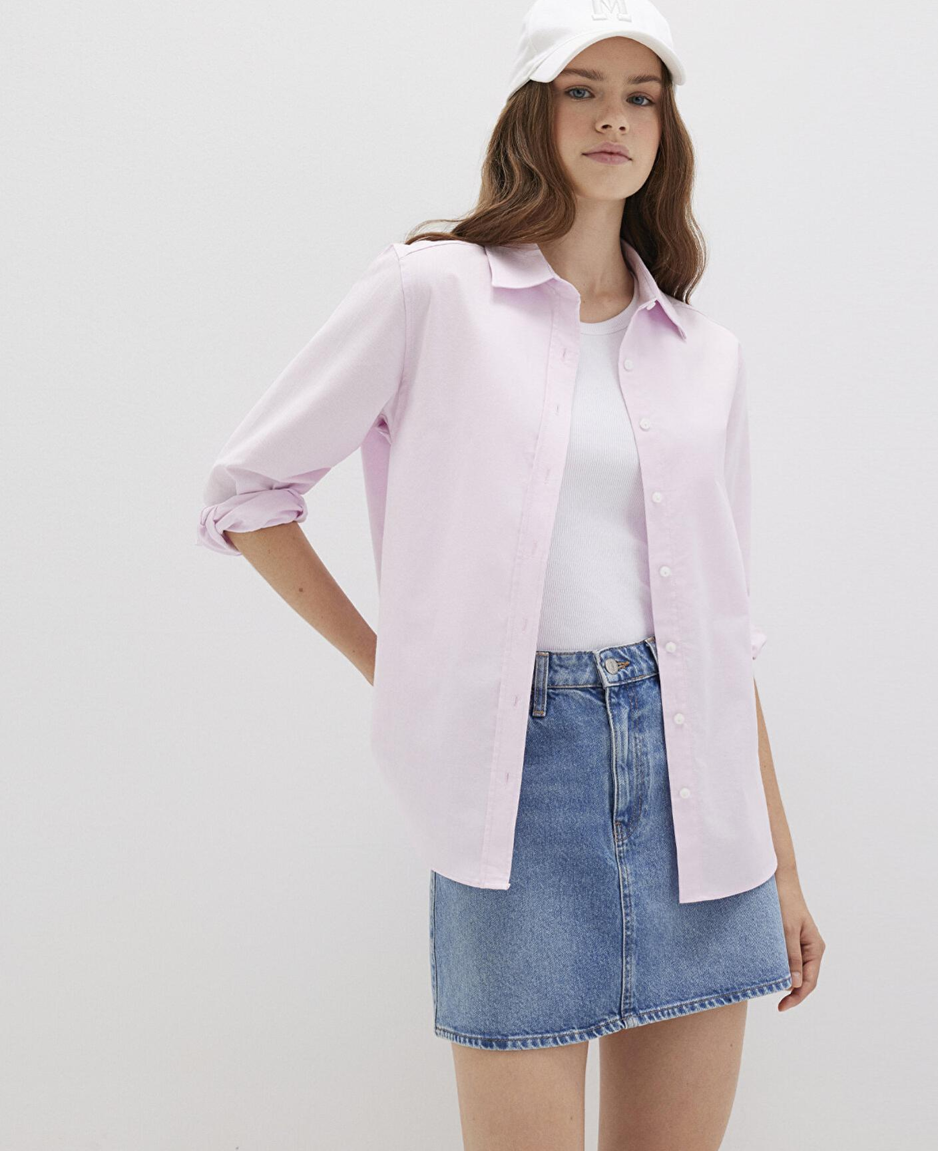 Mavi Pembe Gömlek Regular Fit / Normal Kesim 1211196-90722