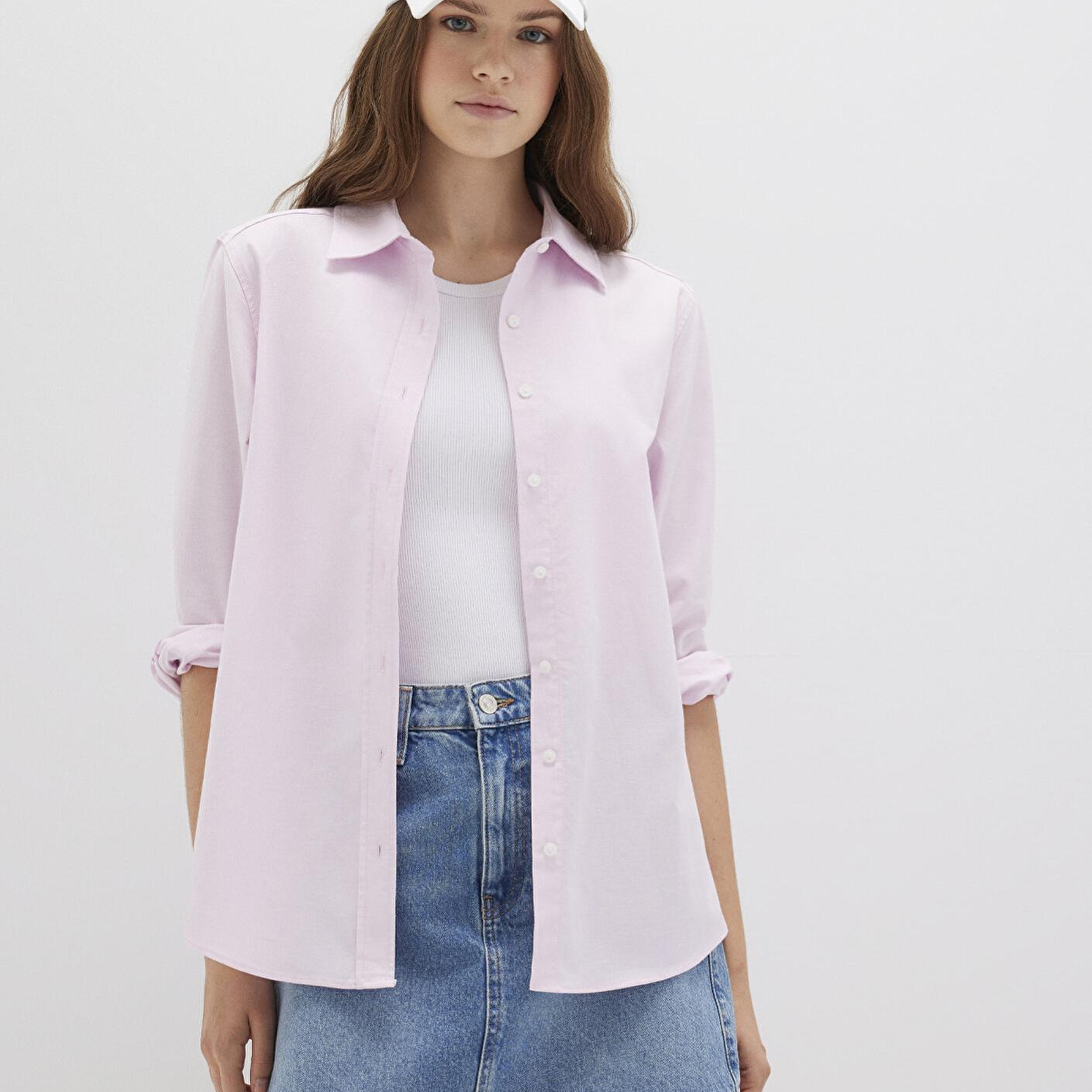 Mavi Pembe Gömlek Regular Fit / Normal Kesim 1211196-90722