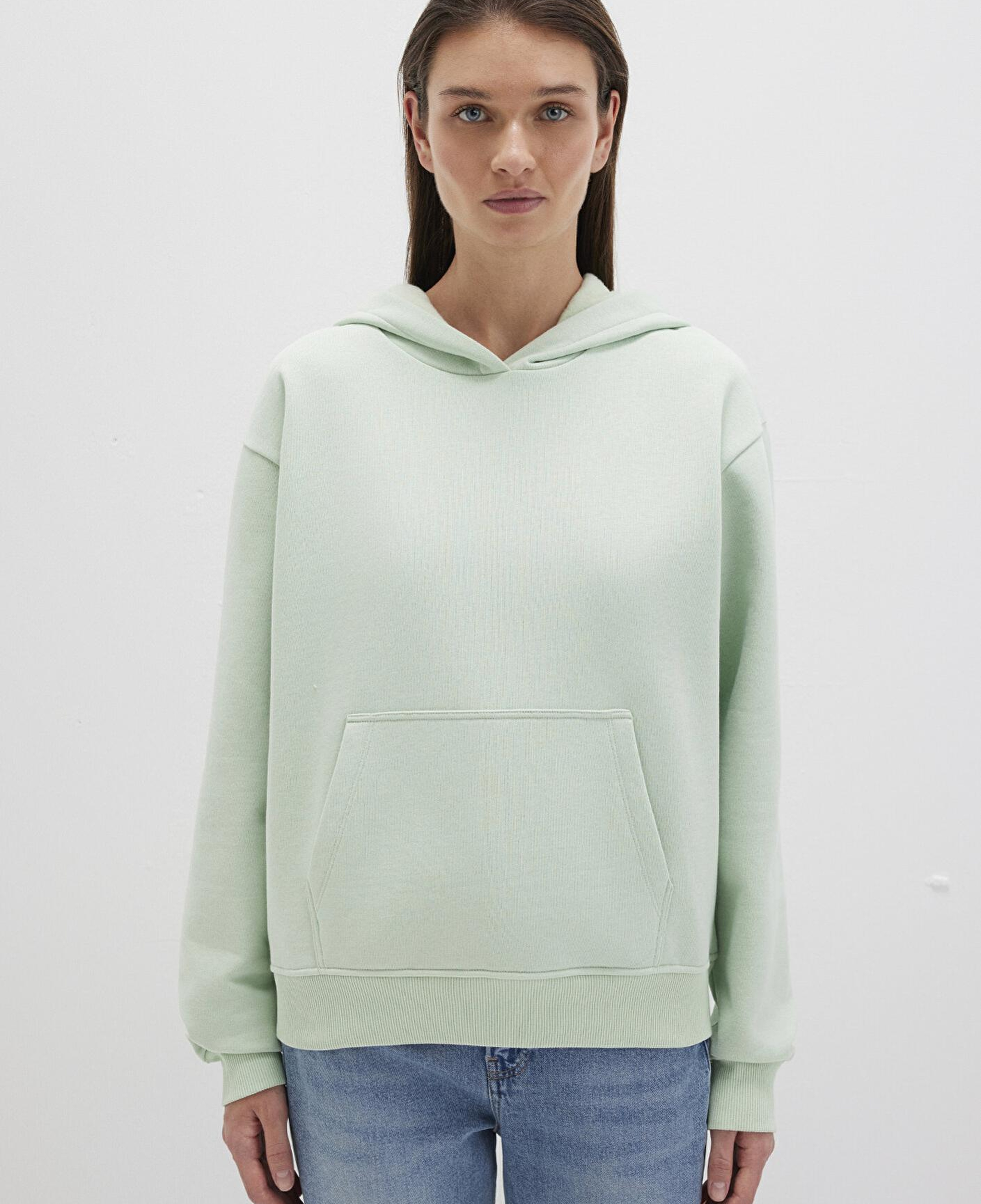 Mavi Kapüşonlu Yeşil Basic Sweatshirt 167299-71449