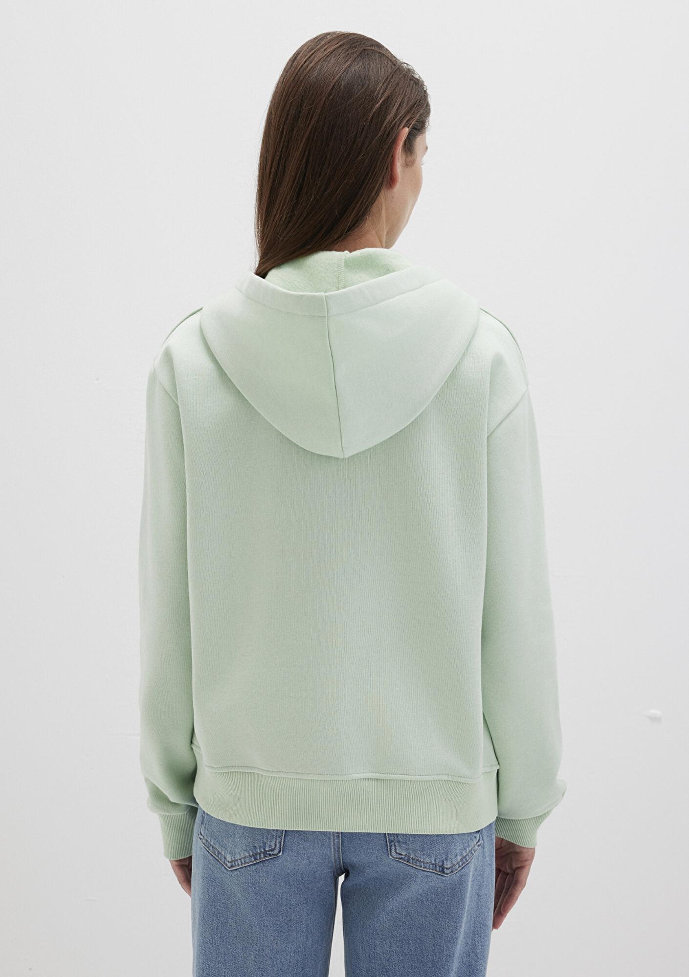 Mavi Kapüşonlu Yeşil Basic Sweatshirt 167299-71449