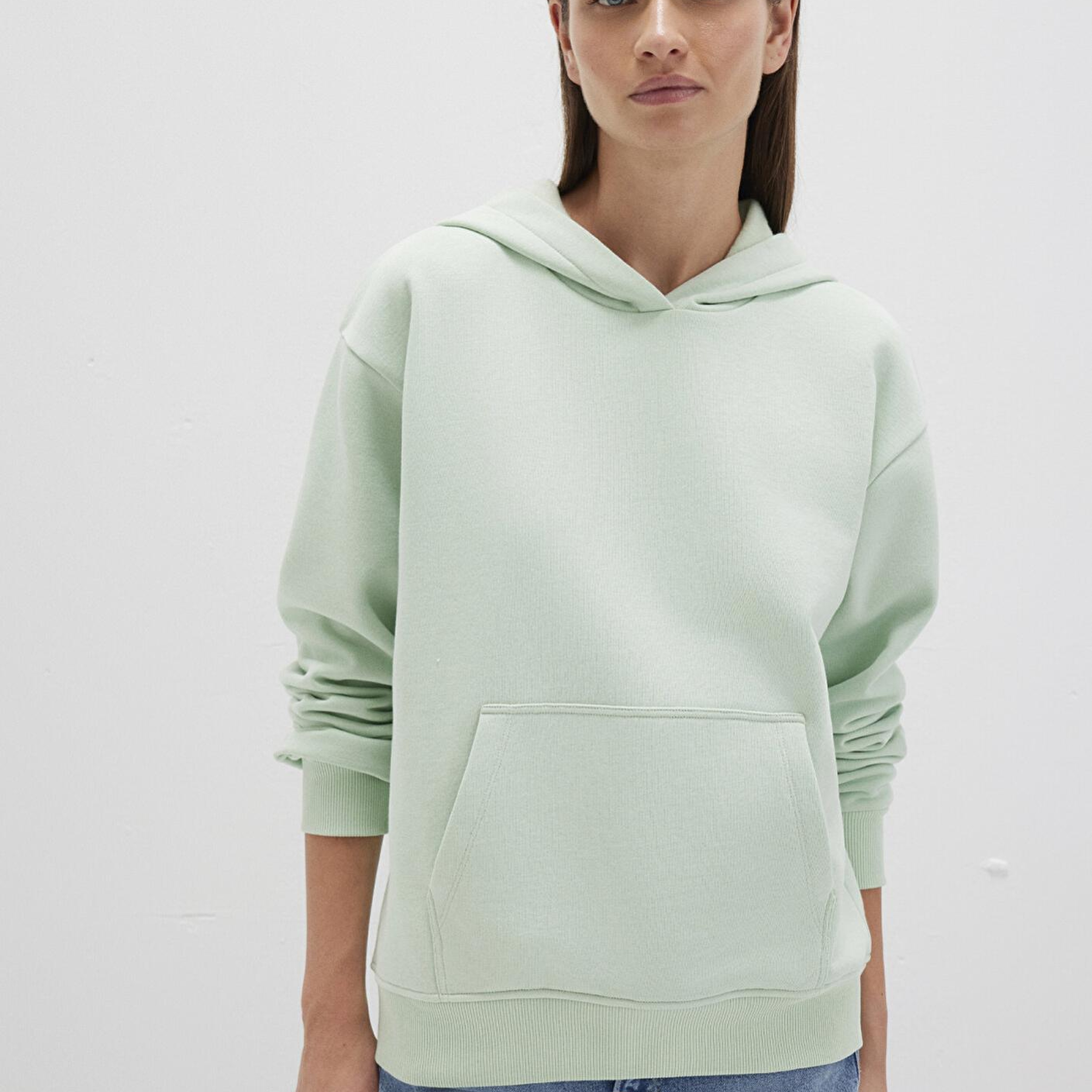 Mavi Kapüşonlu Yeşil Basic Sweatshirt 167299-71449