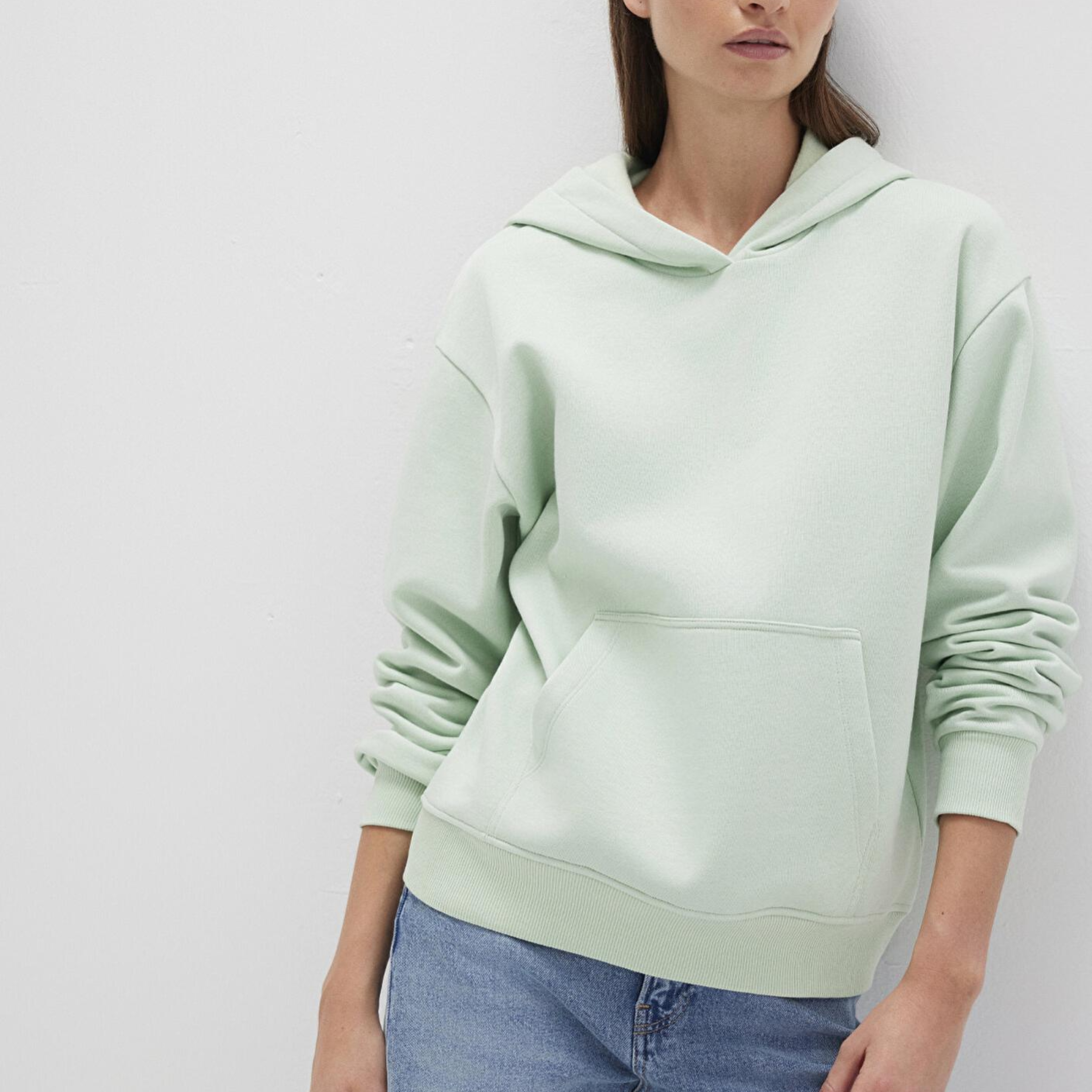 Mavi Kapüşonlu Yeşil Basic Sweatshirt 167299-71449
