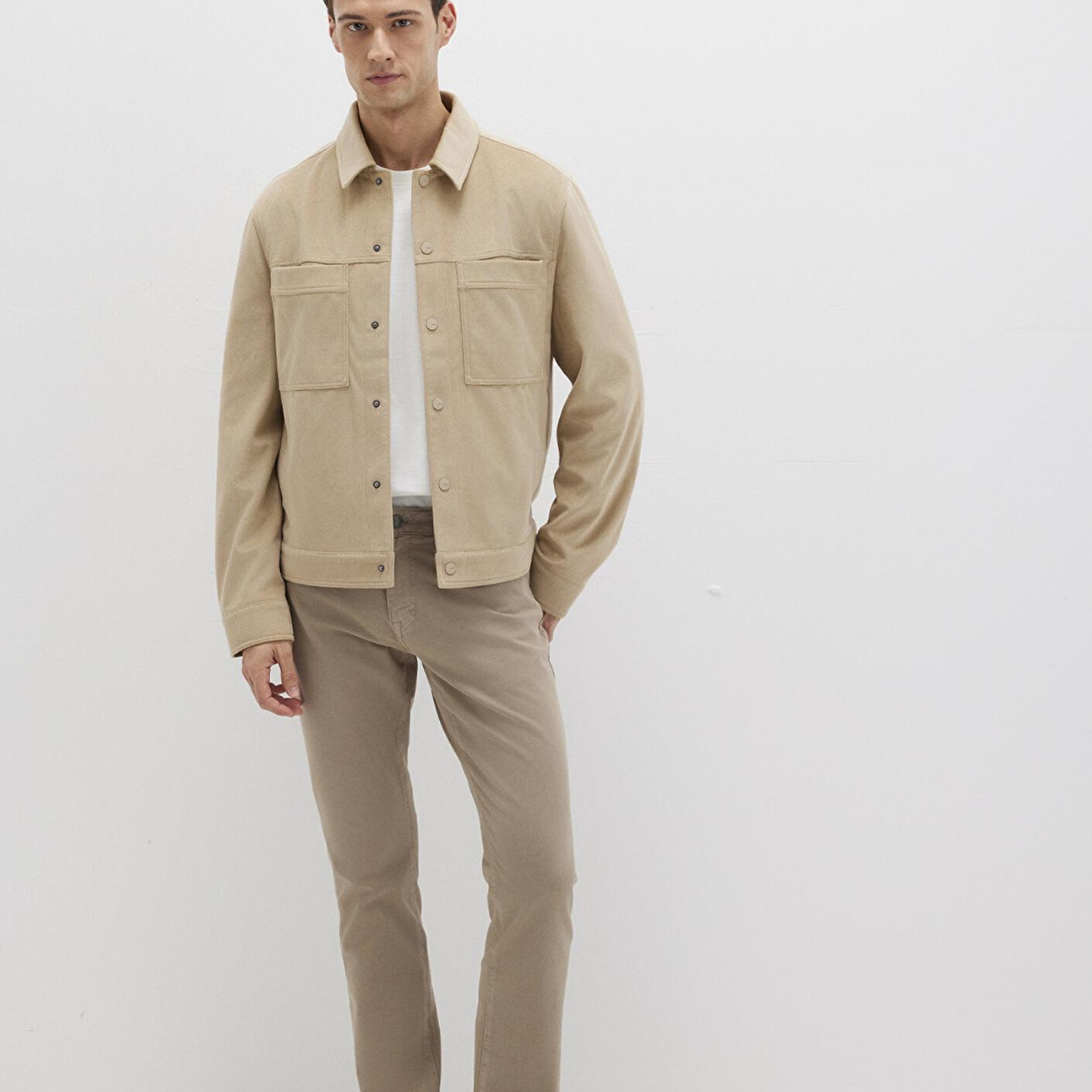 Mavi Marcus Mavi Black Bej Gabardin Pantolon 0035190689