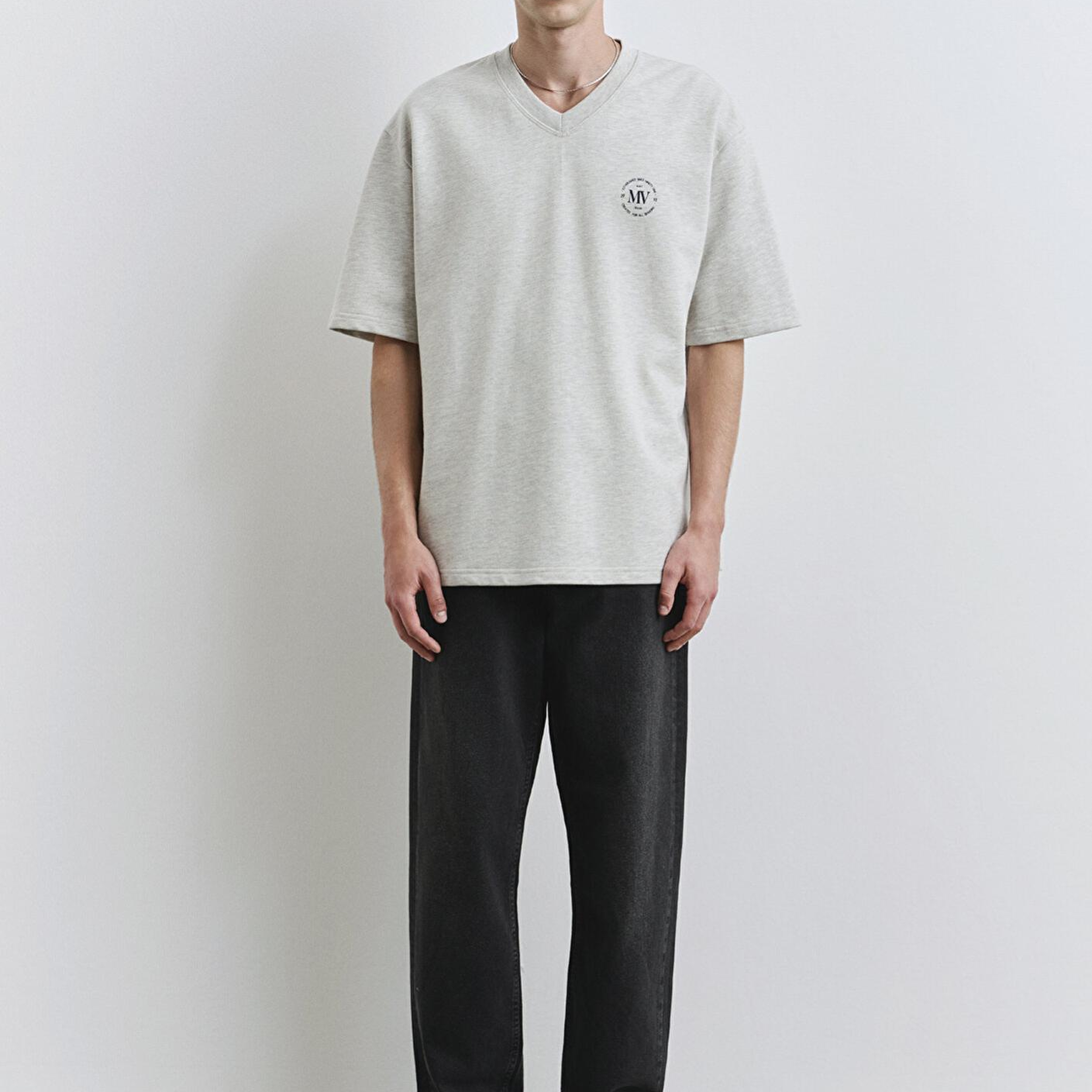 Mavi MV Baskılı Gri Tişört Relaxed Fit / Rahat Kesim 0612846-82498