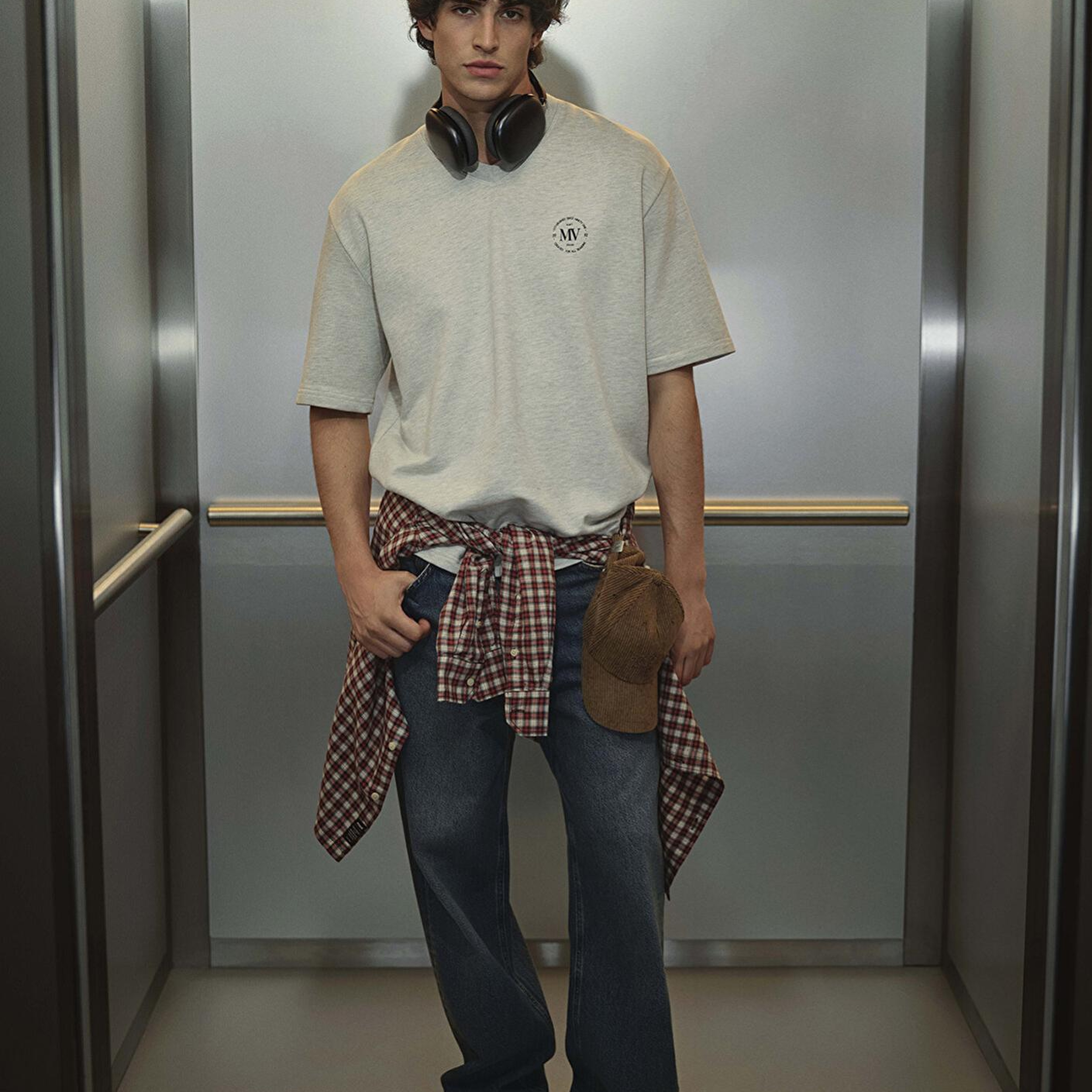 Mavi MV Baskılı Gri Tişört Relaxed Fit / Rahat Kesim 0612846-82498