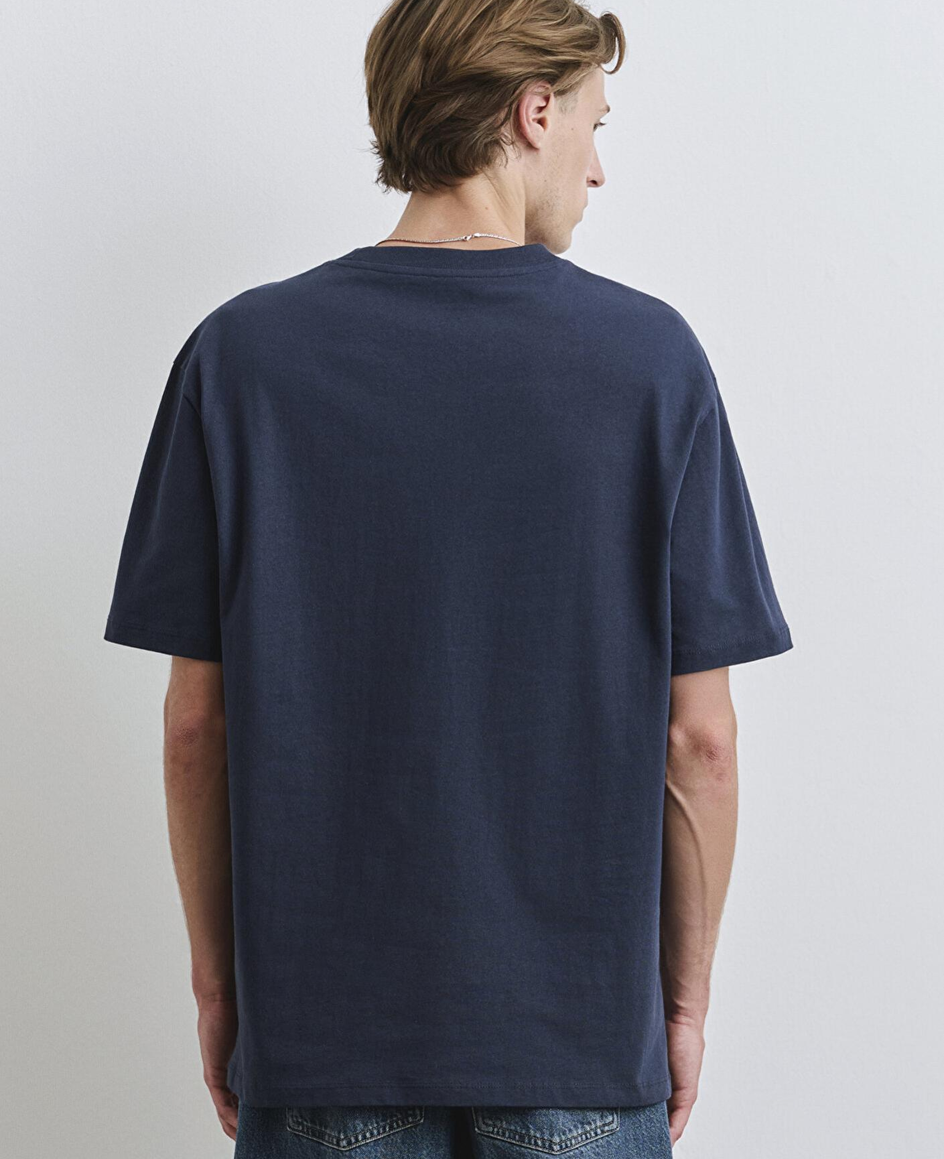 Mavi Baskılı Lacivert Tişört Loose Fit / Bol Rahat Kesim 0612882-89353