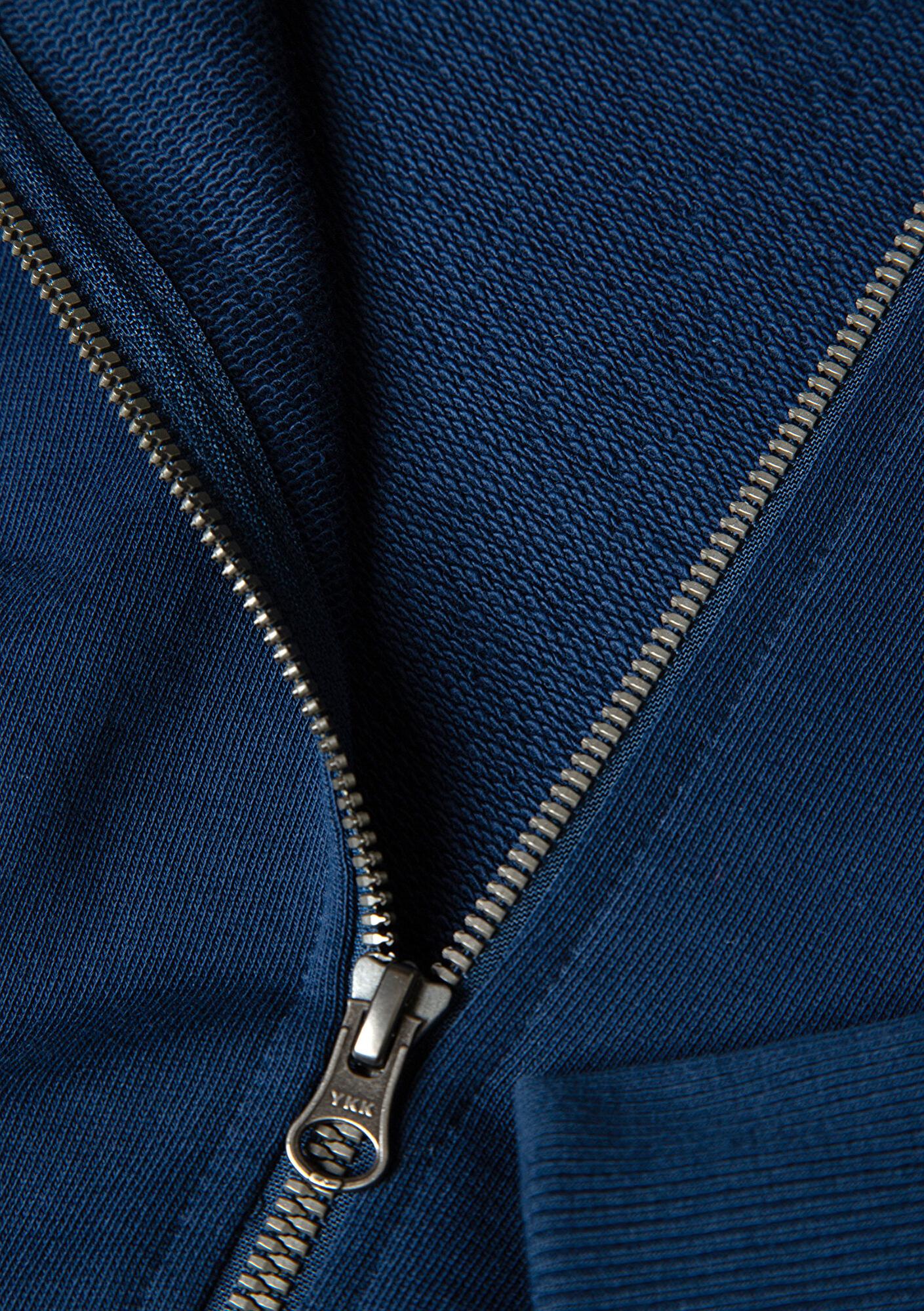 Mavi Fermuarlı Kapüşonlu Lacivert Sweatshirt 0S10392-89353