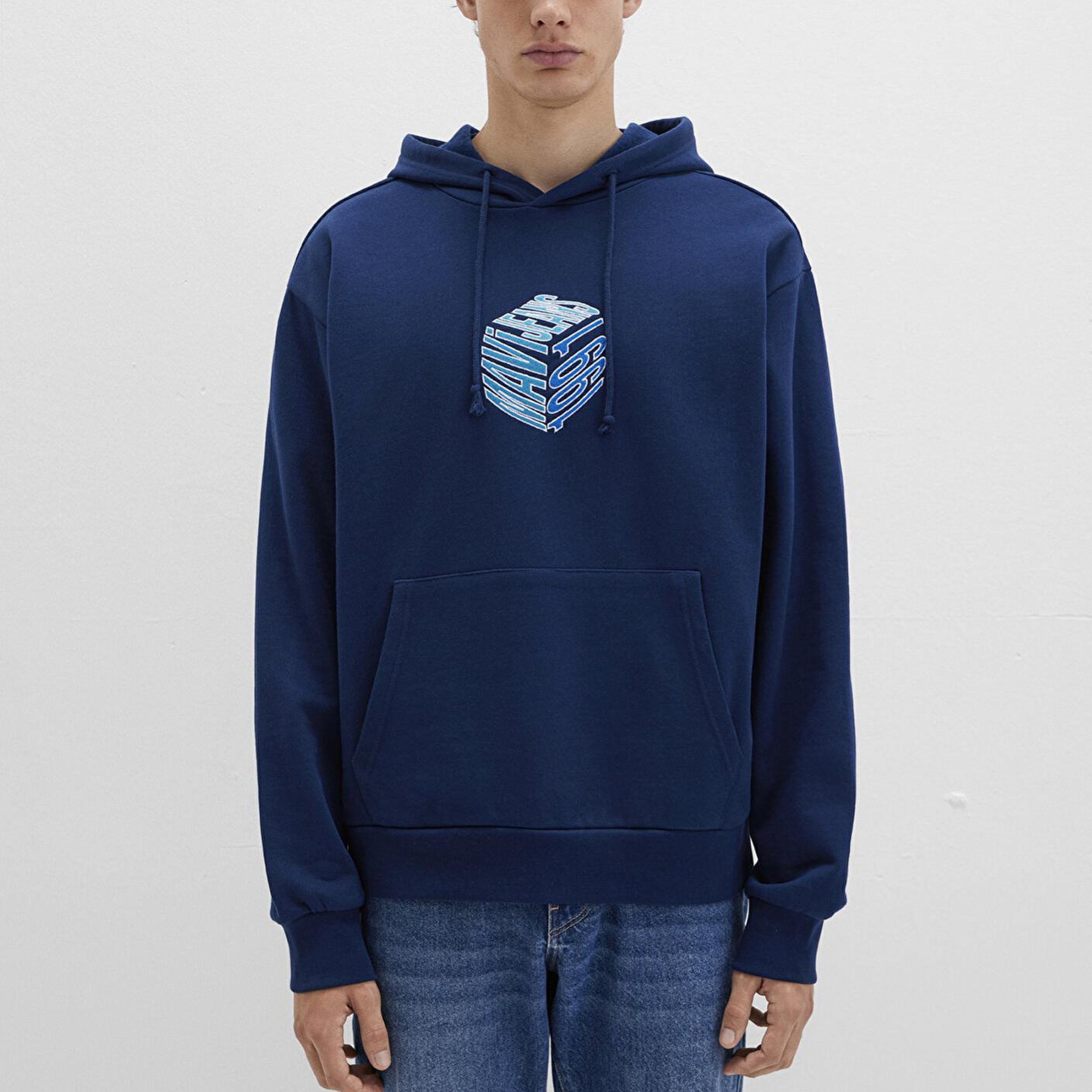 Mavi Mavi Baskılı Kapüşonlu Lacivert Sweatshirt 0S10397-89353