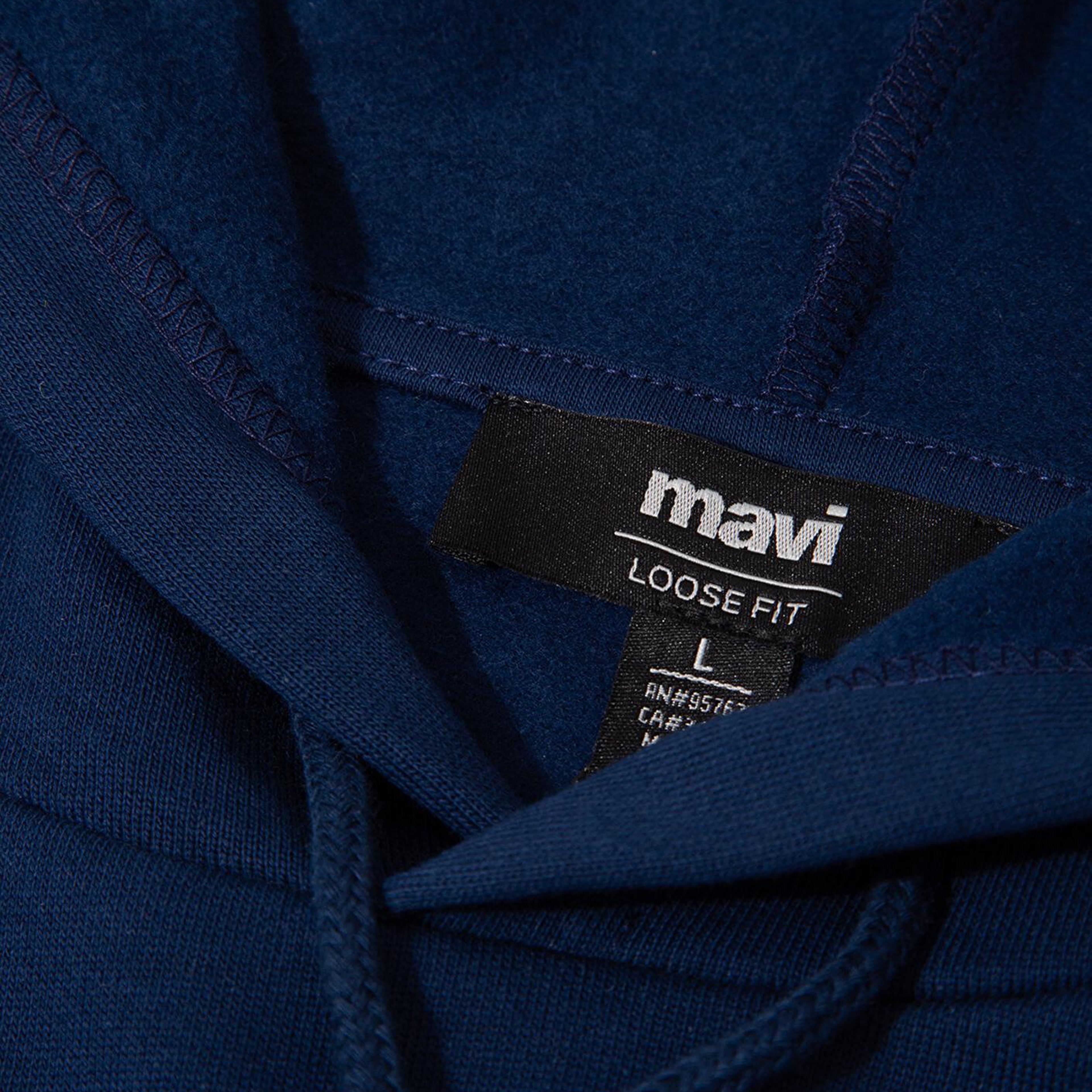 Mavi Mavi Baskılı Kapüşonlu Lacivert Sweatshirt 0S10397-89353
