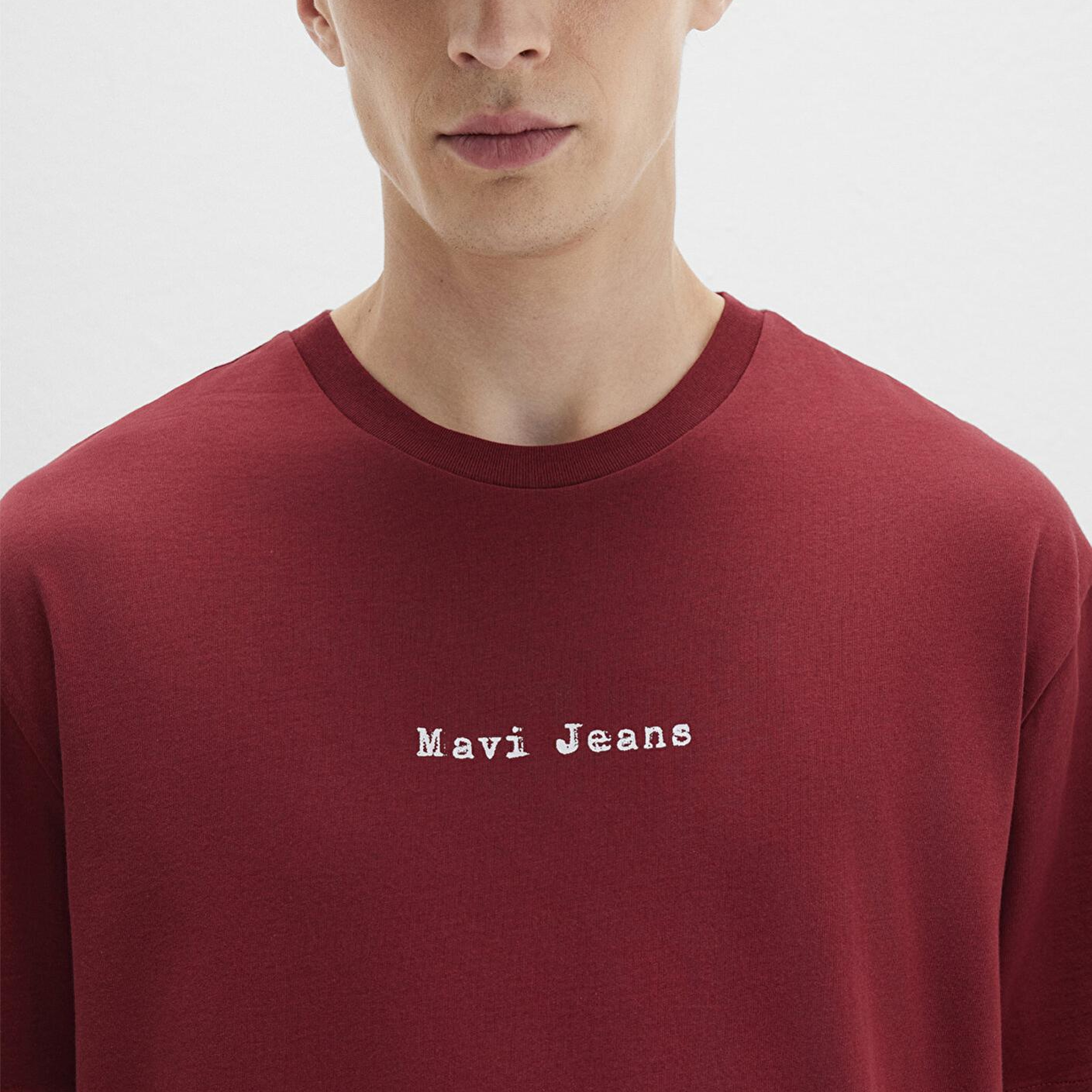 Mavi Mavi Jeans Baskılı Kırmızı Tişört Loose Fit / Bol Rahat Kesim 0612899-89065