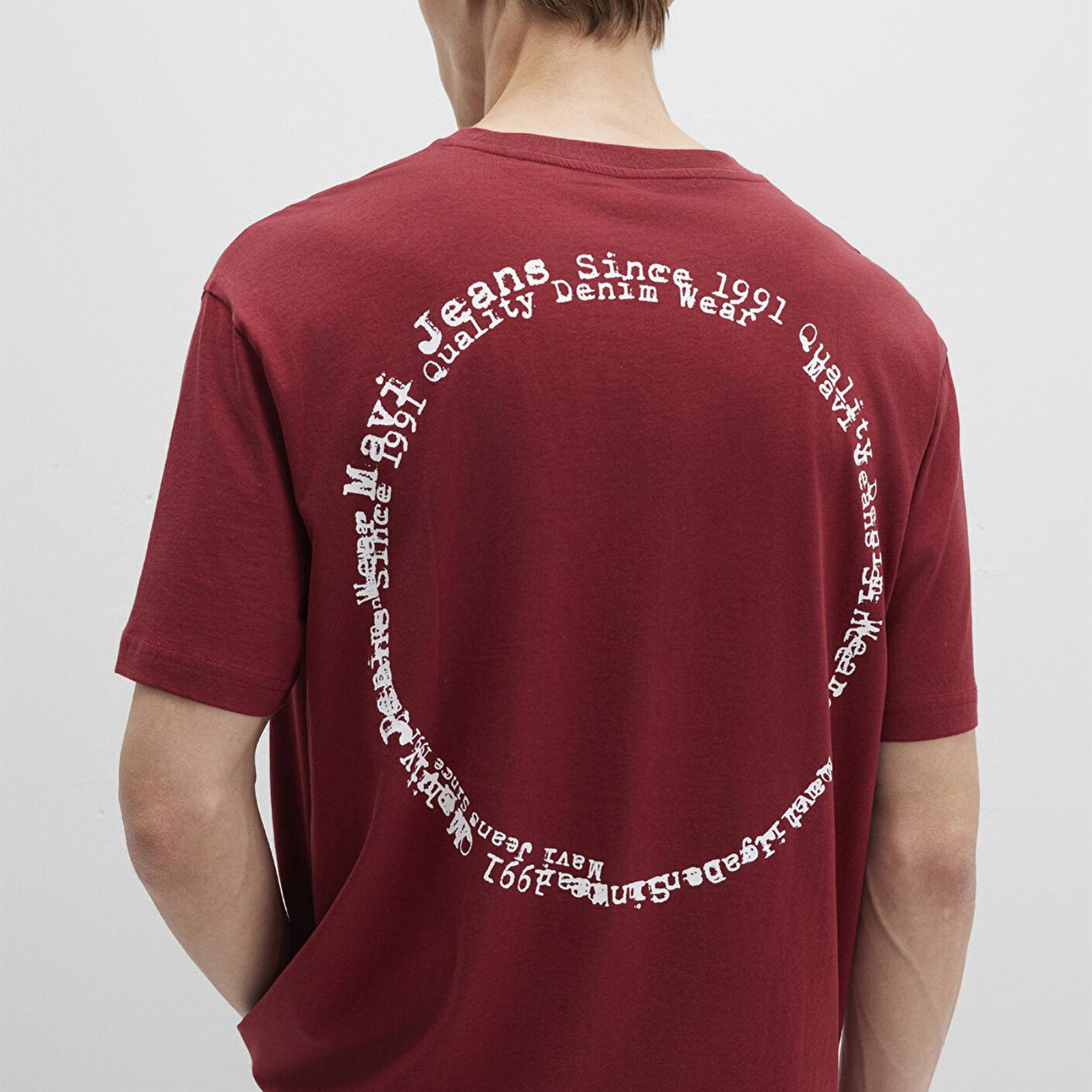Mavi Mavi Jeans Baskılı Kırmızı Tişört Loose Fit / Bol Rahat Kesim 0612899-89065