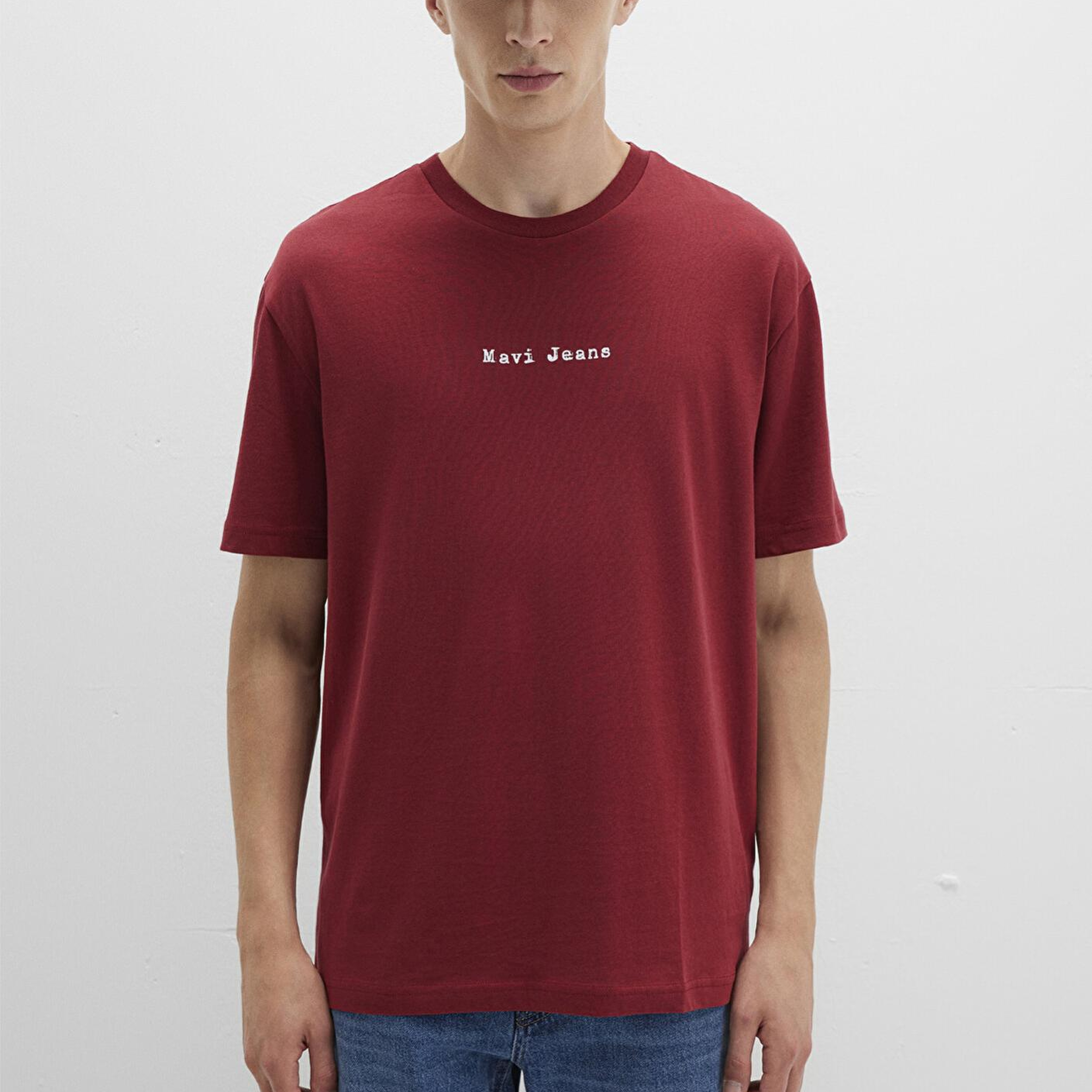 Mavi Mavi Jeans Baskılı Kırmızı Tişört Loose Fit / Bol Rahat Kesim 0612899-89065