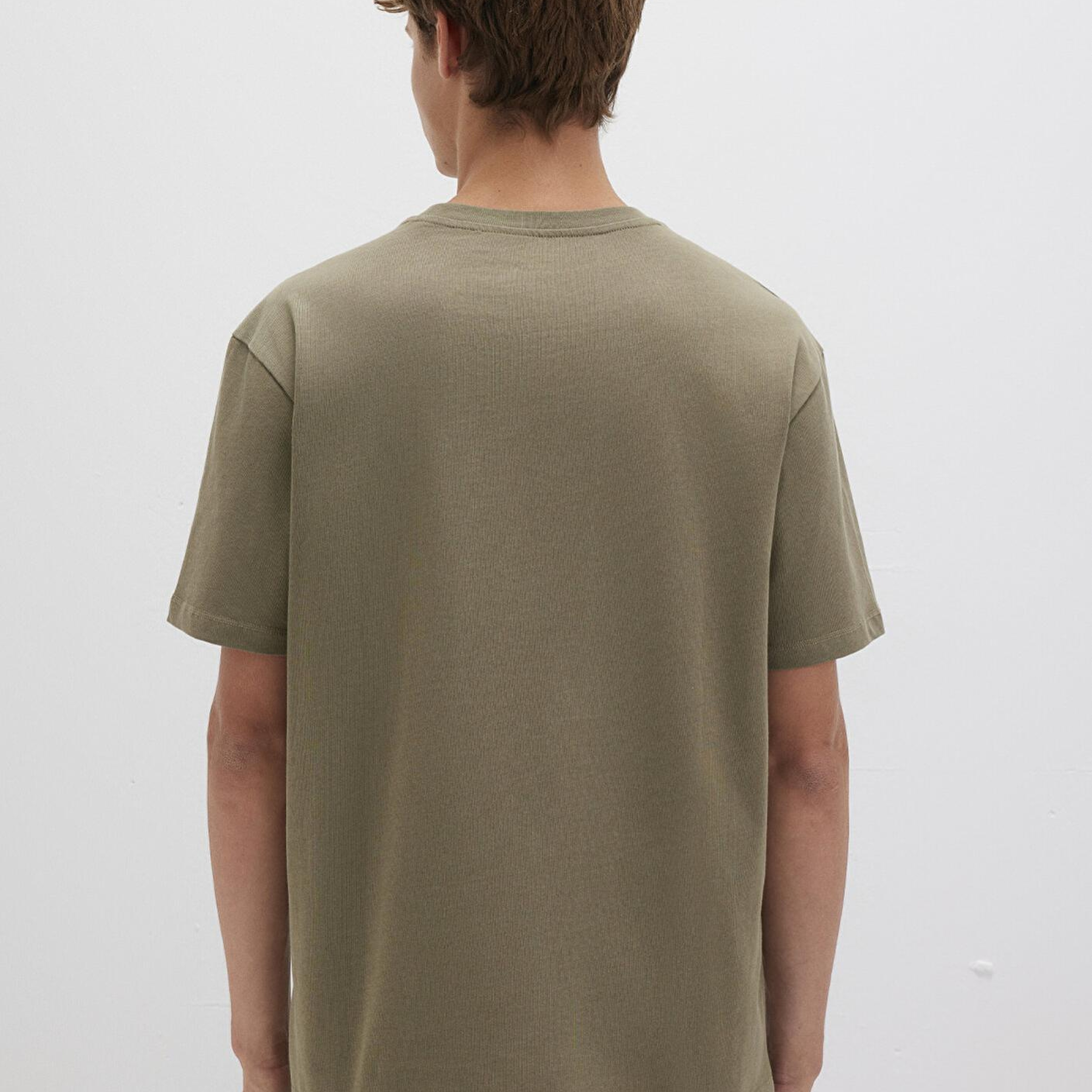 Mavi Mavi Logo Baskılı Haki Tişört Loose Fit / Bol Rahat Kesim 0612897-71816