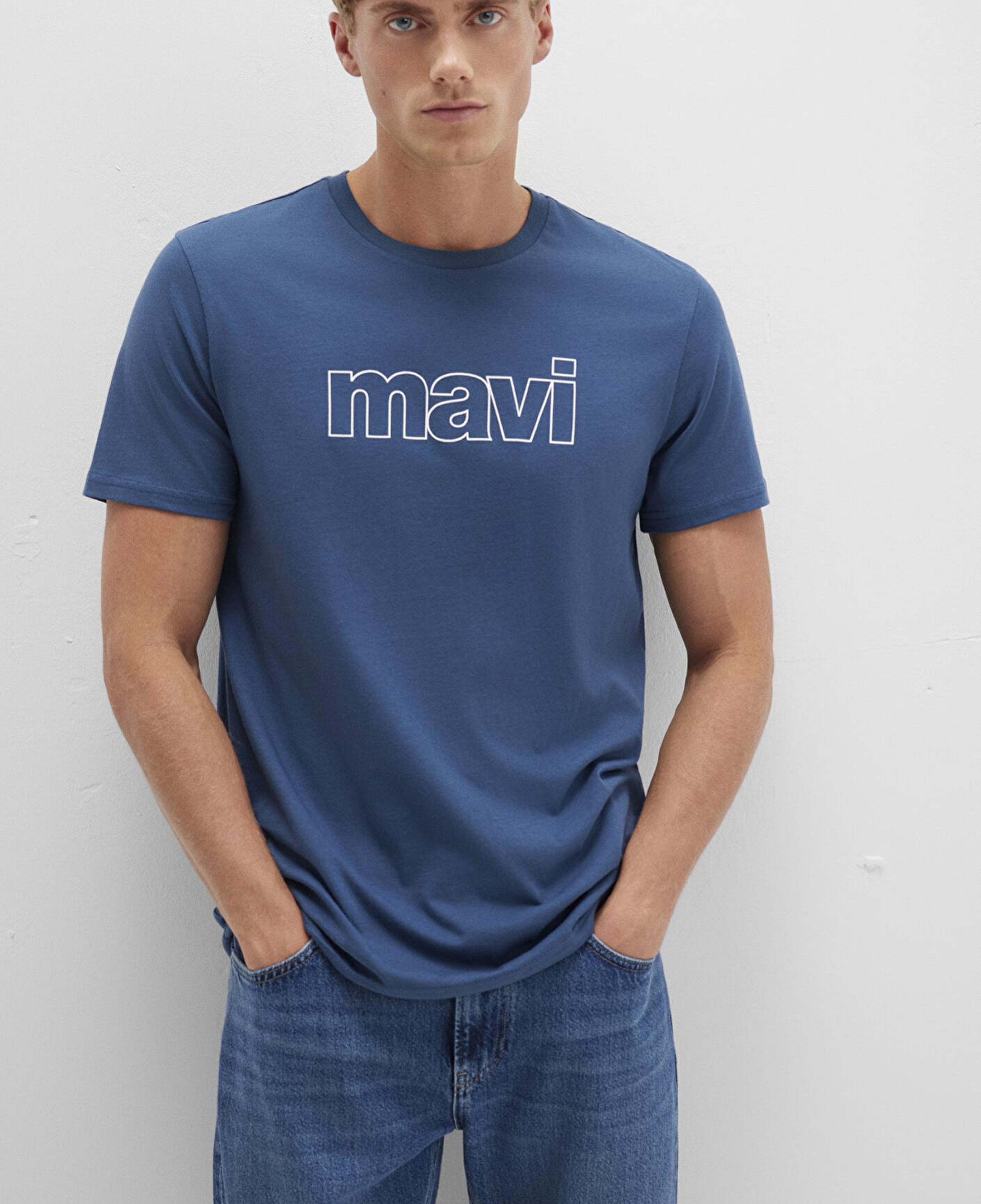 Mavi Mavi Logo Baskılı Mavi Tişört Slim Fit / Dar Kesim 065781-90609