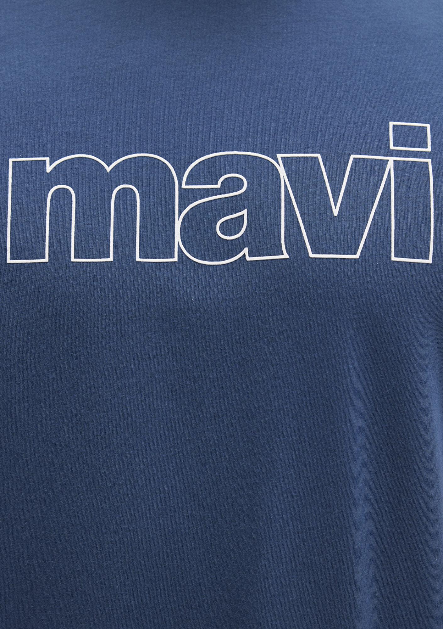 Mavi Mavi Logo Baskılı Mavi Tişört Slim Fit / Dar Kesim 065781-90609