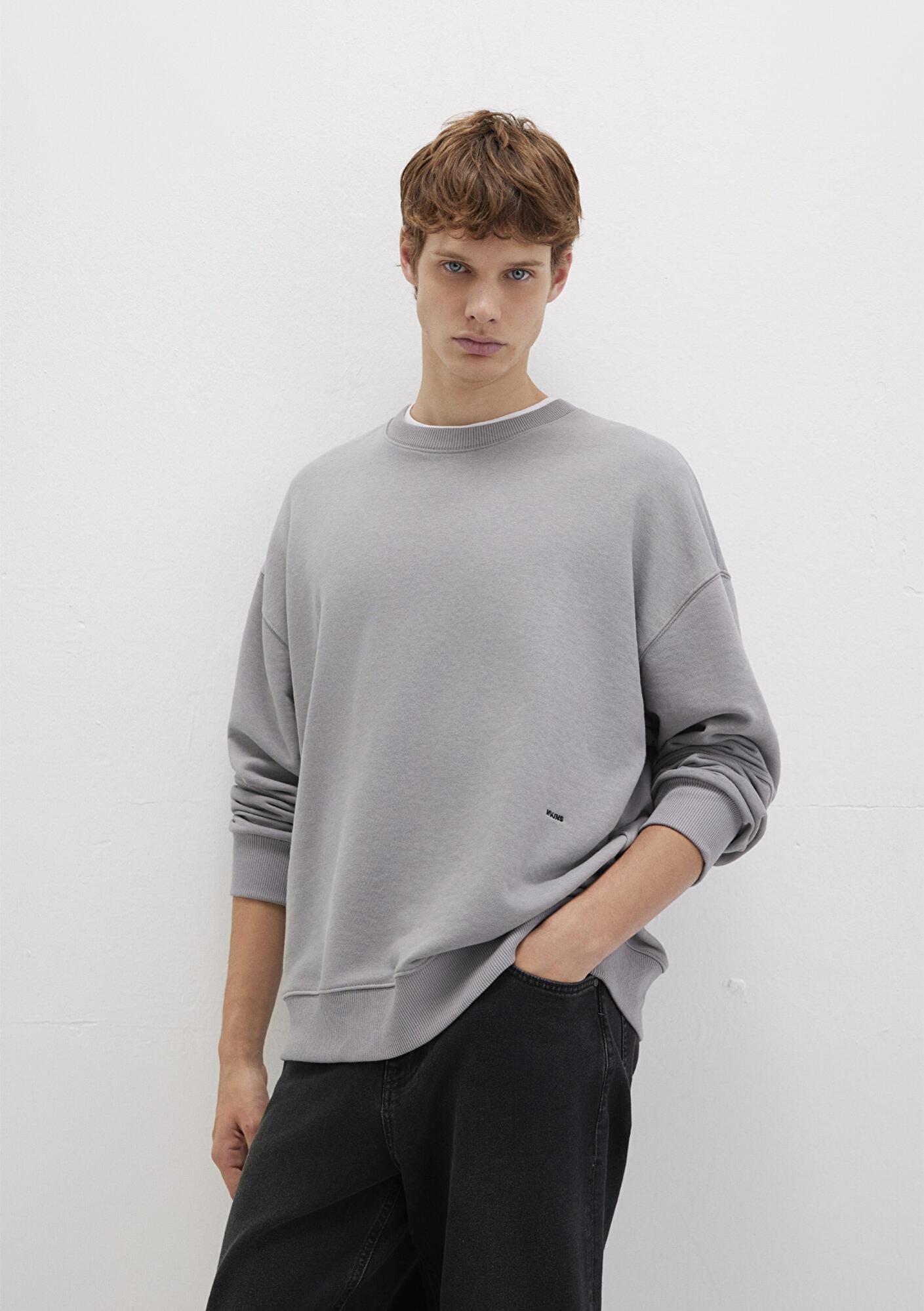 Mavi Bisiklet Yaka Gri Sweatshirt 0S10404-70076