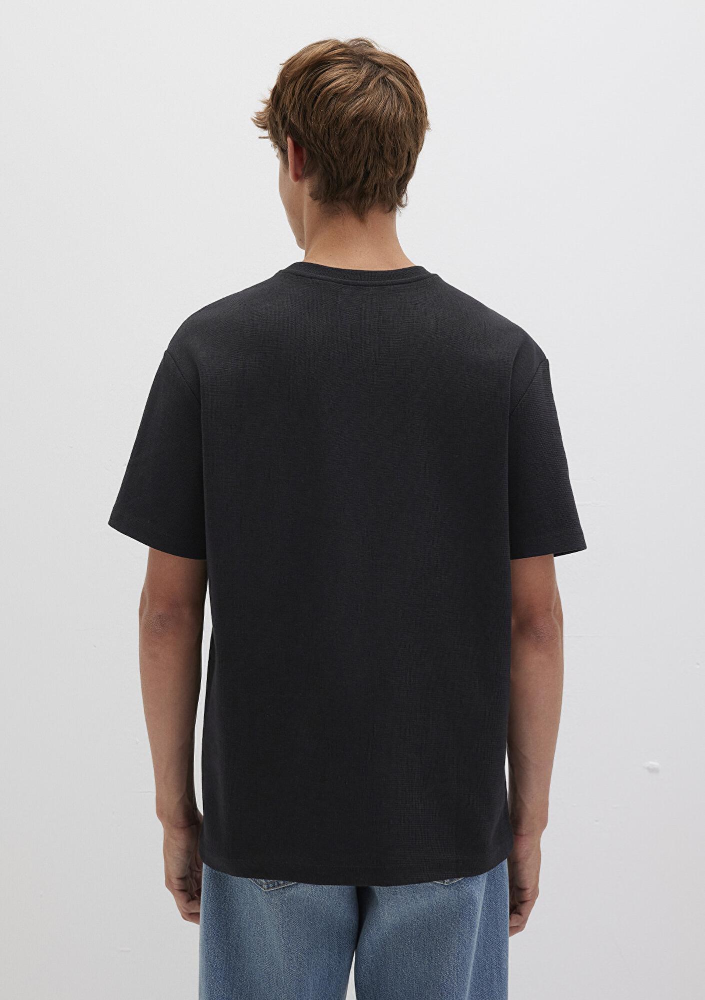 Mavi Siyah Basic Tişört Loose Fit / Bol Rahat Kesim 0612910-900