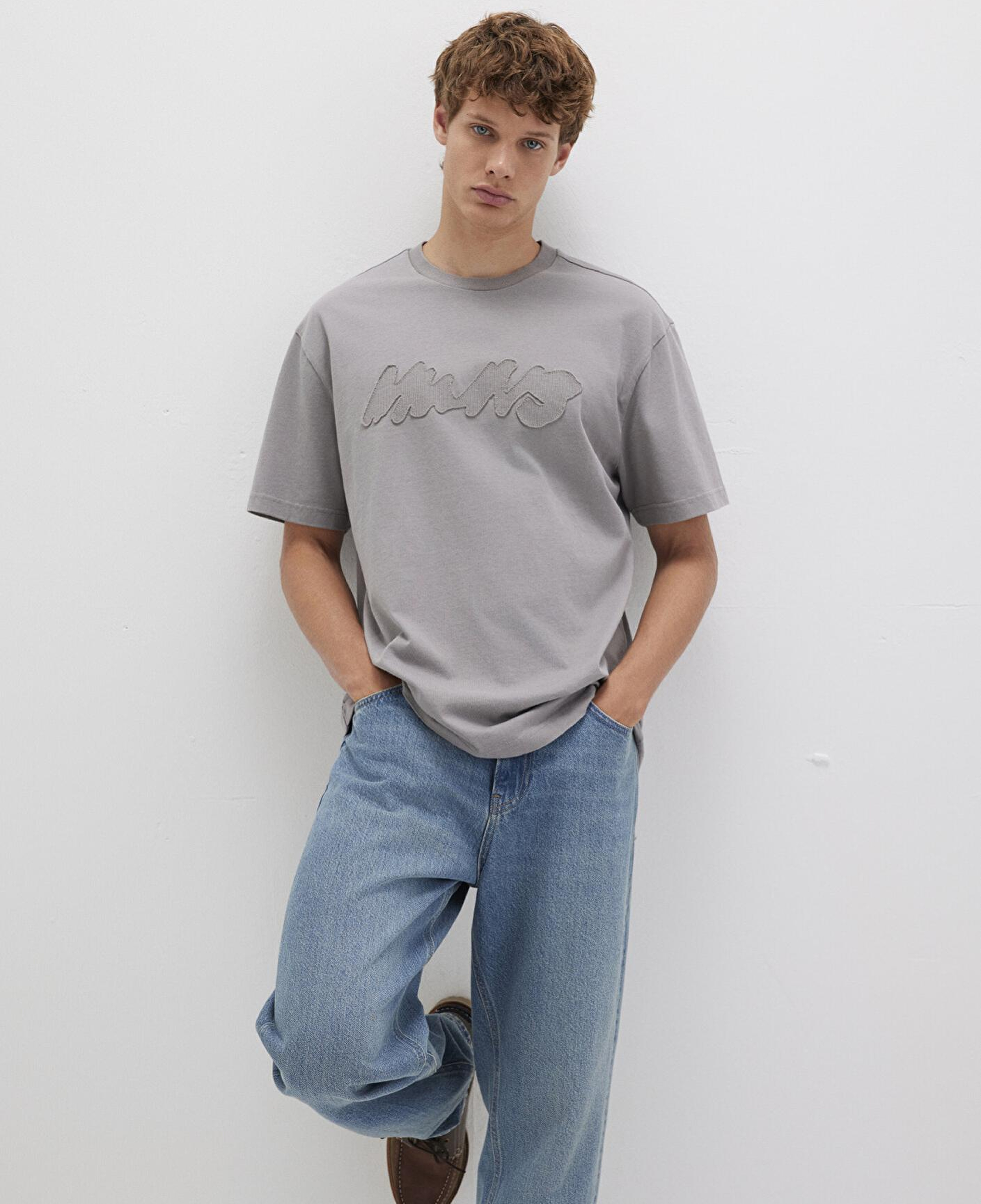 Mavi MVJNS Patch Detaylı Gri Tişört Loose Fit / Bol Rahat Kesim 0612915-70076