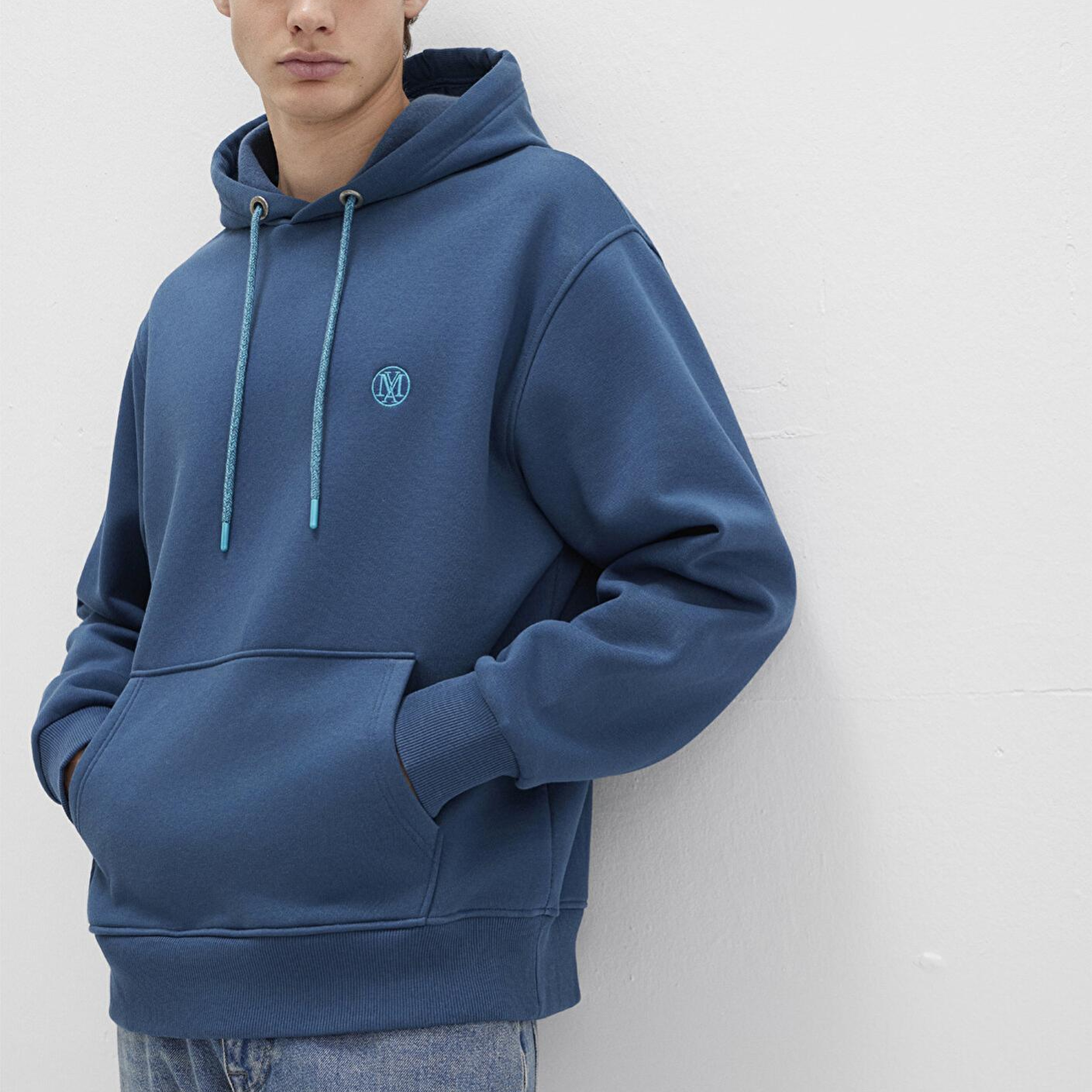 Mavi Mavi Logo Nakışlı Kapüşonlu Mavi Sweatshirt. 065809-90609