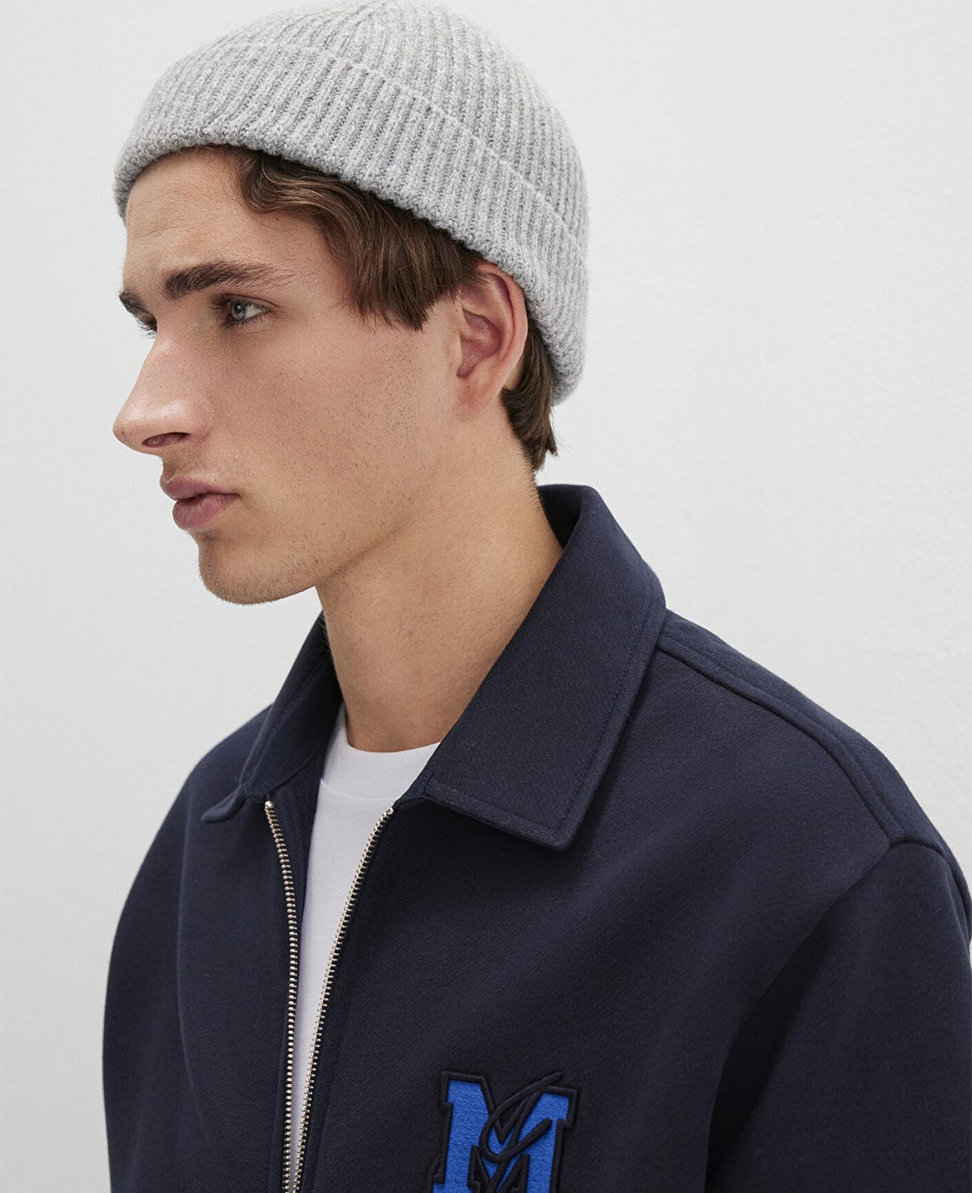 Mavi Yün Karışımlı Gri Bere 0912010-23854