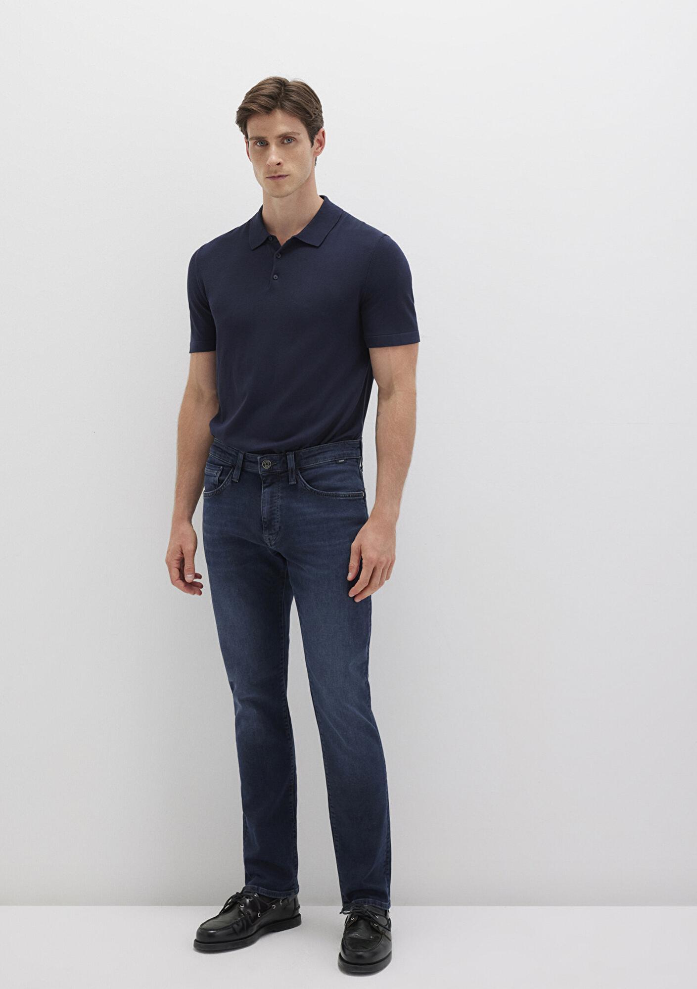 Mavi Marcus Sporty Puslu Mürekkep Mavi Jean Pantolon 0035190650