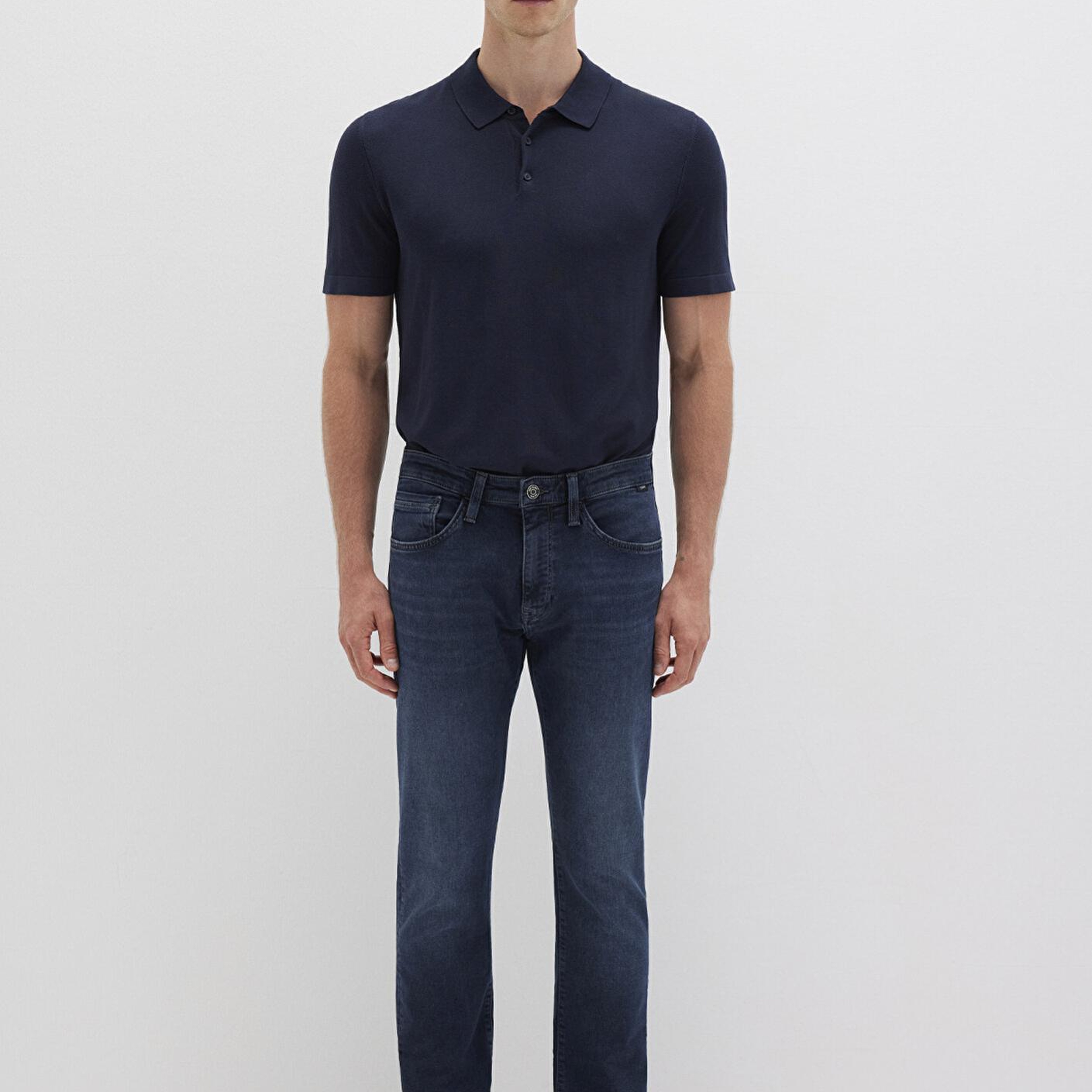 Mavi Marcus Sporty Puslu Mürekkep Mavi Jean Pantolon 0035190650