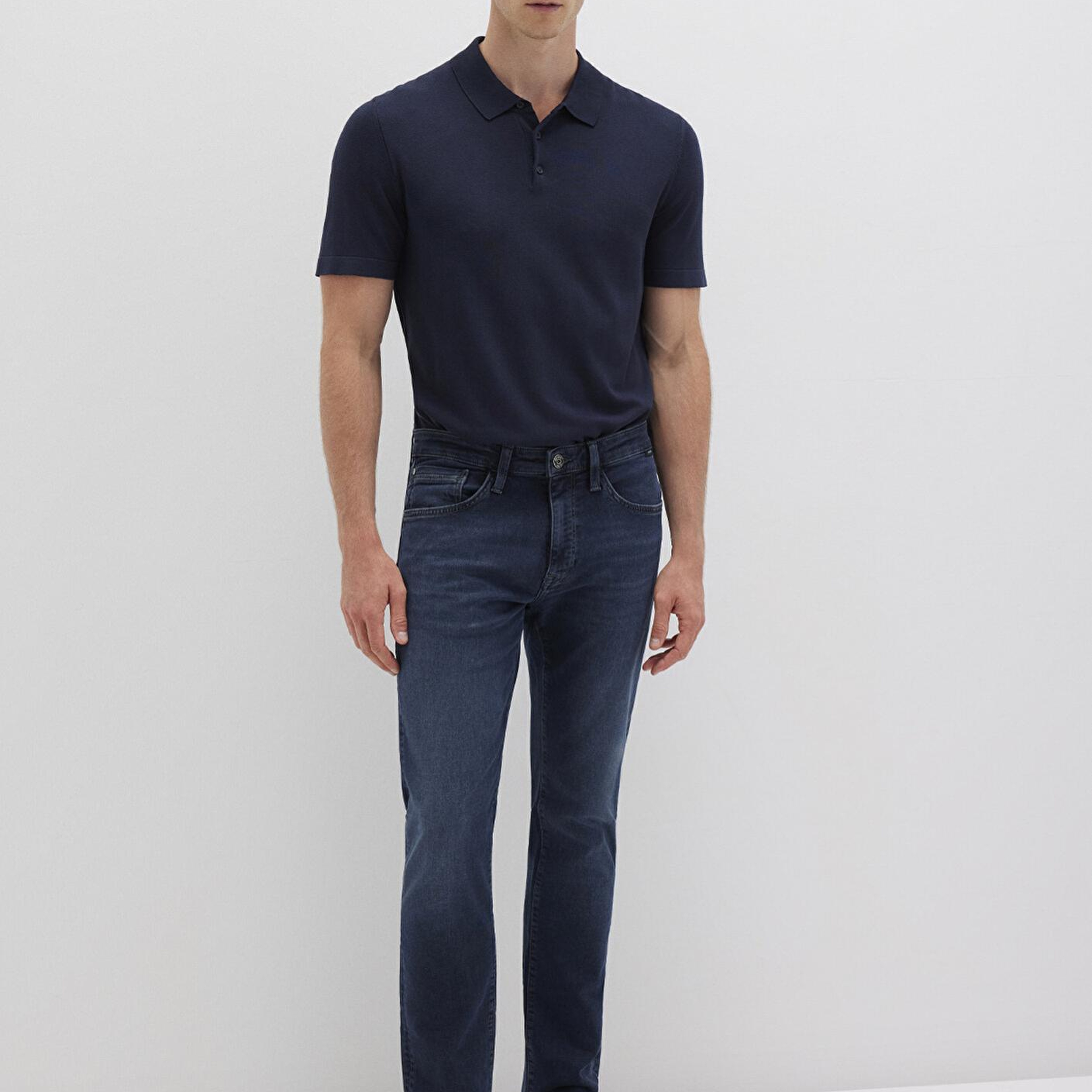 Mavi Marcus Sporty Puslu Mürekkep Mavi Jean Pantolon 0035190650