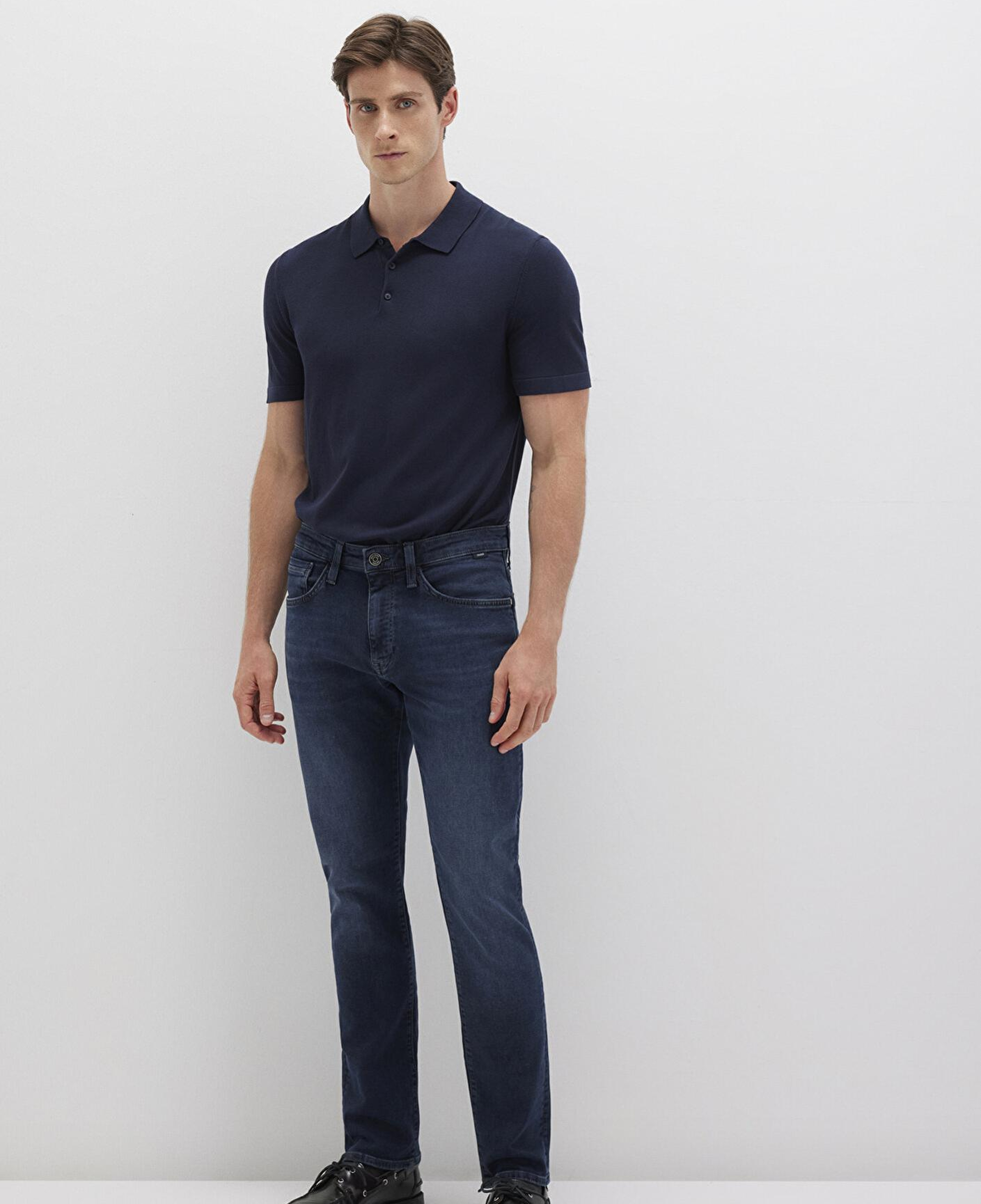 Mavi Marcus Sporty Puslu Mürekkep Mavi Jean Pantolon 0035190650