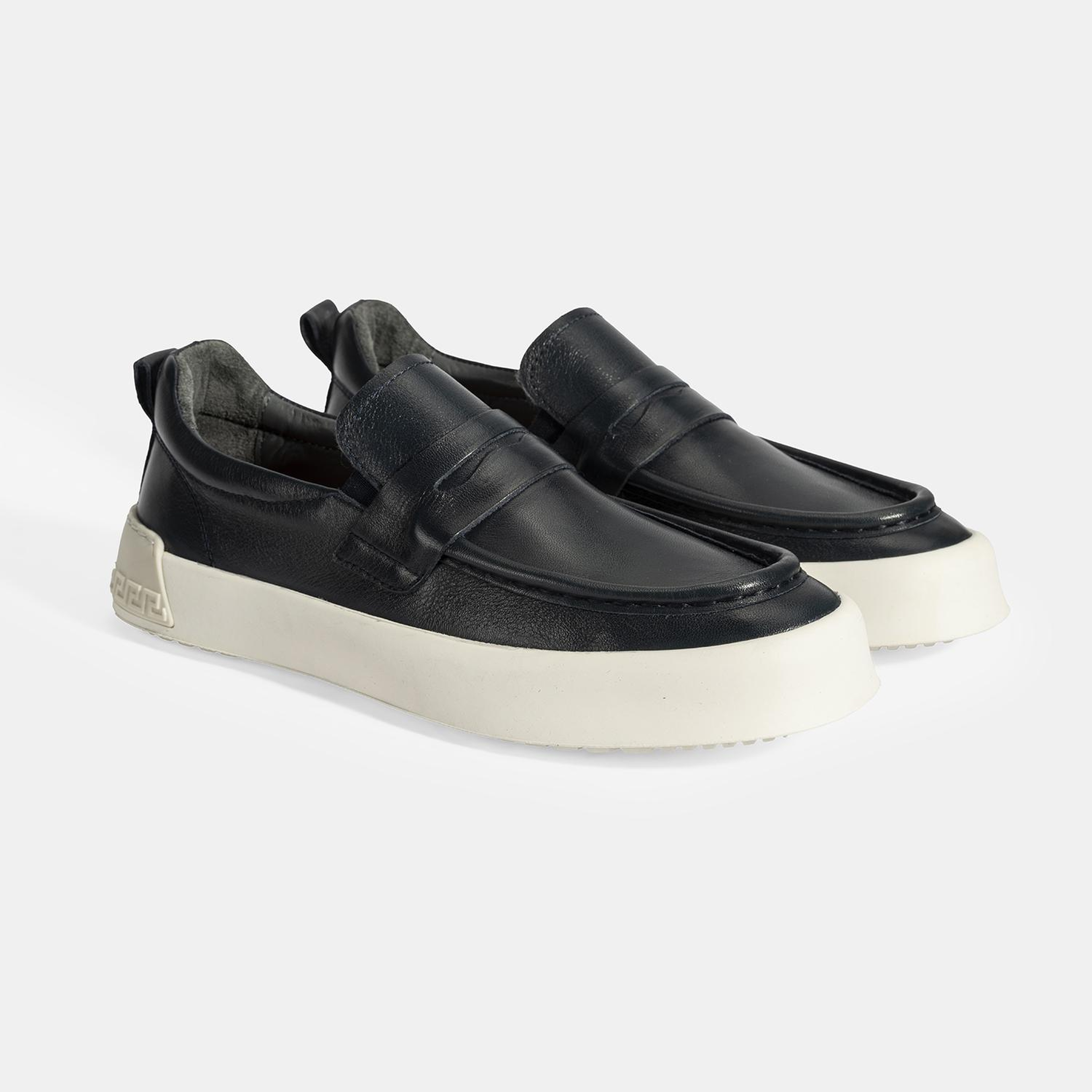 Erkek Lacivert Deri Loafer