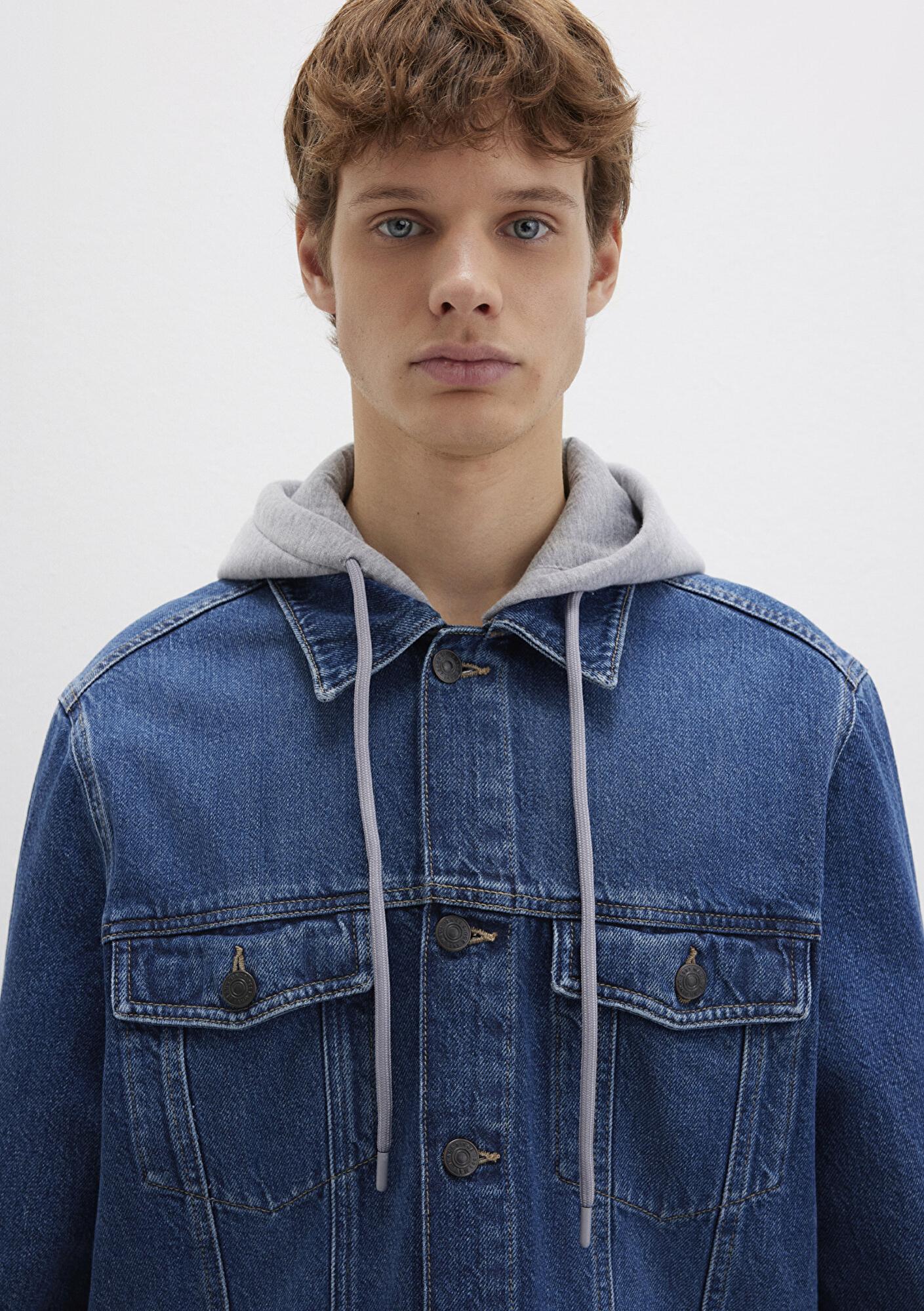 Mavi Brandon 90lar Vintage Koyu Mavi Jean Ceket 0112808-90839