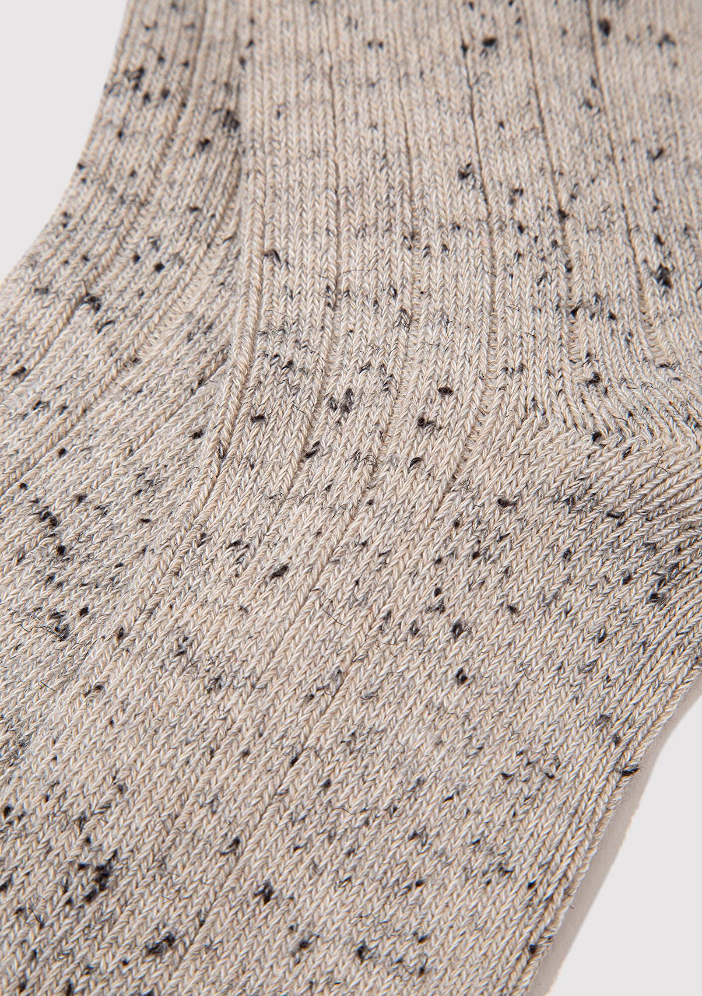 Mavi M Logo Nakışlı Ekru Bot Çorabı 0911615-70007