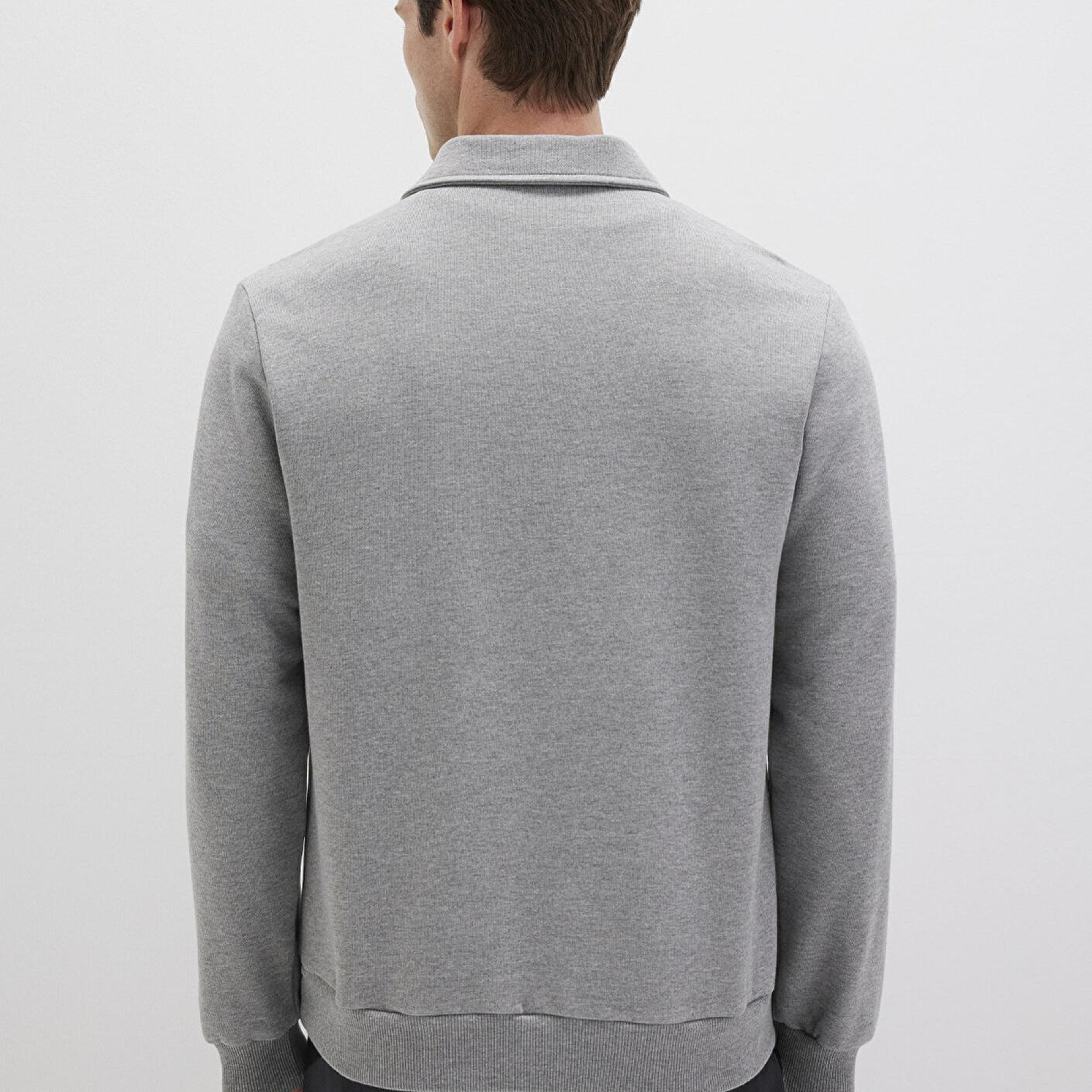 Mavi Polo Yaka Gri Sweatshirt 0S10420-80018