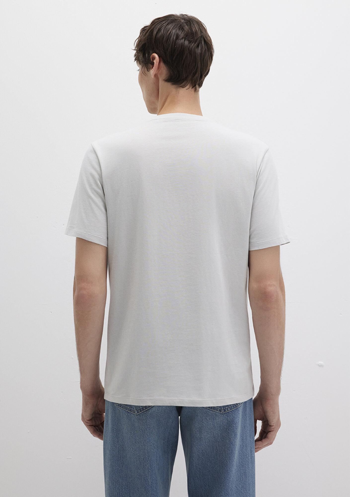 Mavi Mavi Logo Baskılı Gri Tişört Regular Fit / Normal Kesim 0611714-70074
