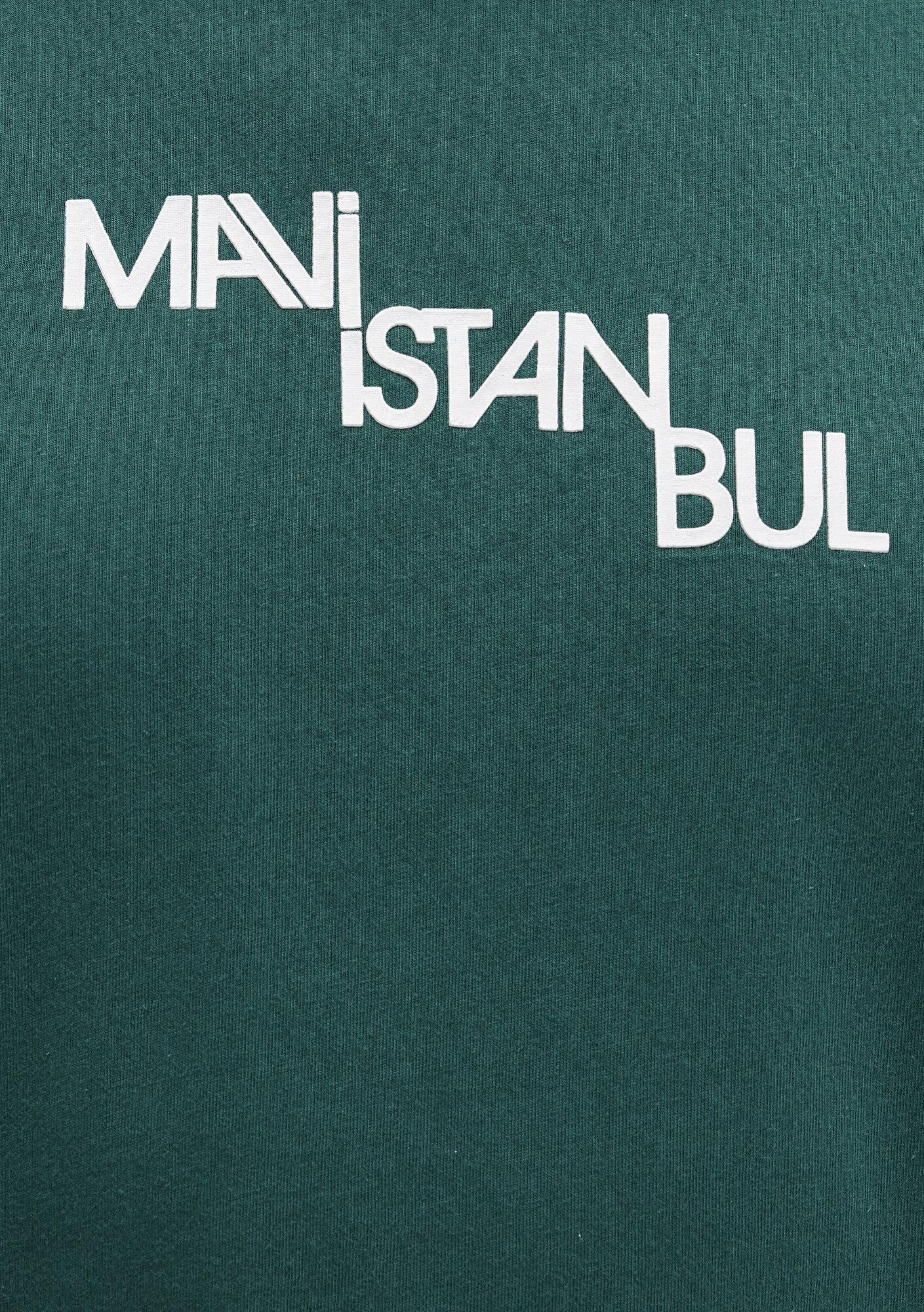 Mavi Mavi İstanbul Baskılı Yeşil Tişört Regular Fit / Normal Kesim 0612274-90960