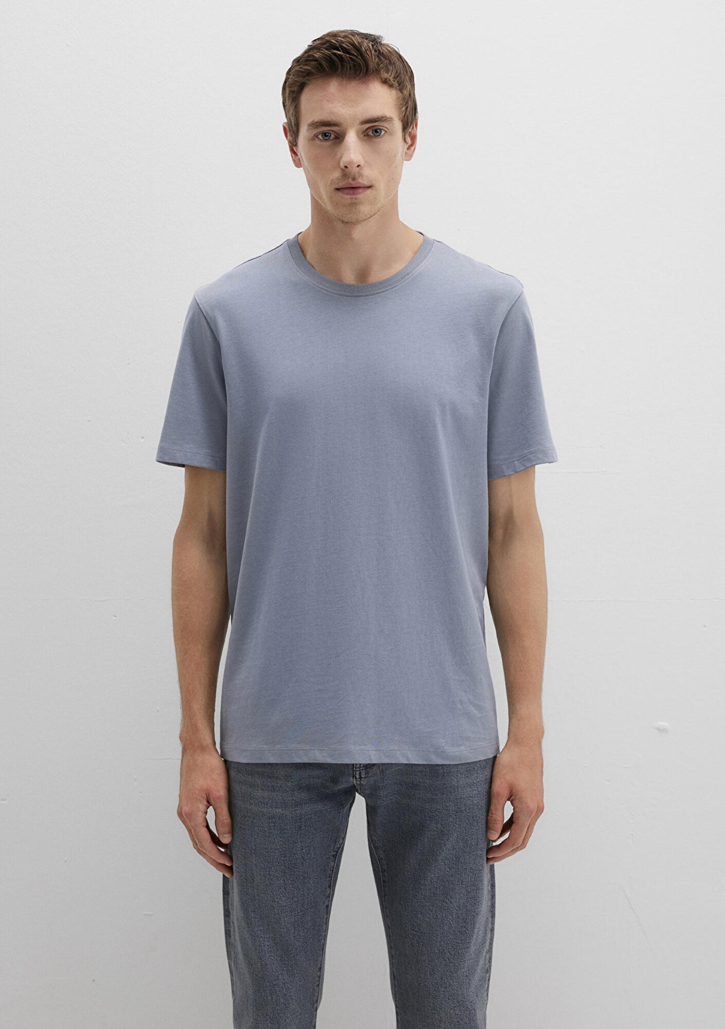 Mavi Bisiklet Yaka Mavi Basic Tişört Regular Fit / Normal Kesim 0612863-86584