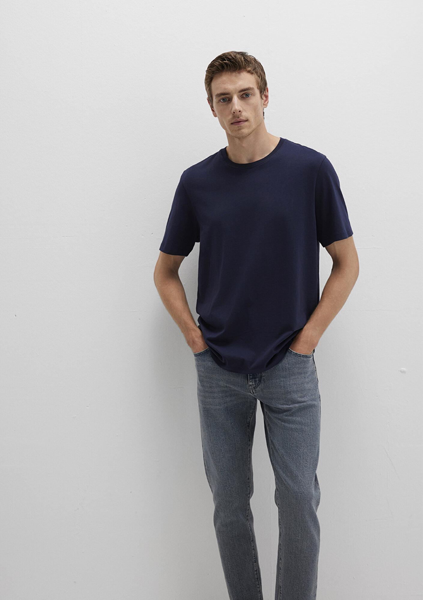 Mavi Bisiklet Yaka Lacivert Basic Tişört Regular Fit / Normal Kesim 0612863-86415