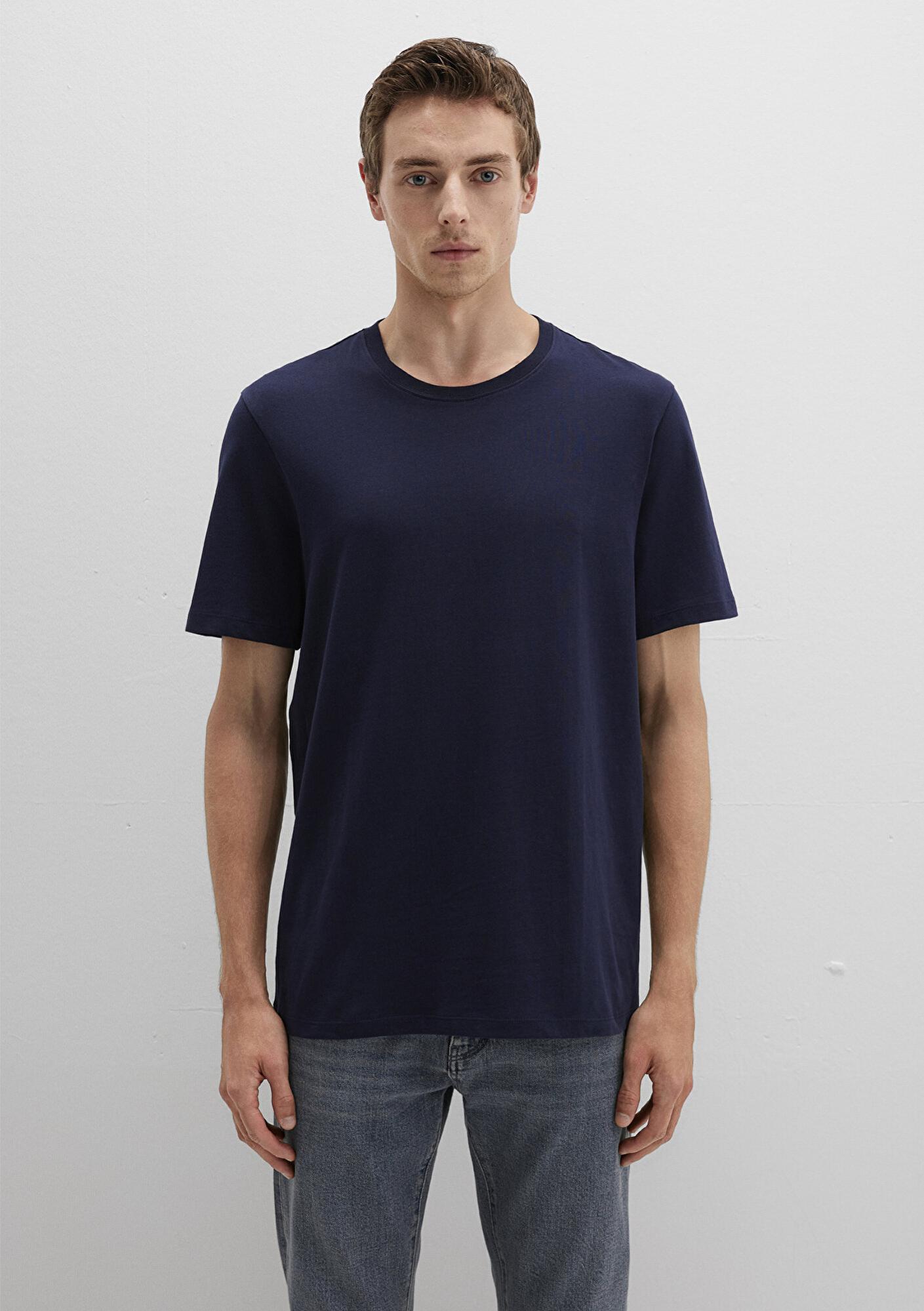 Mavi Bisiklet Yaka Lacivert Basic Tişört Regular Fit / Normal Kesim 0612863-86415