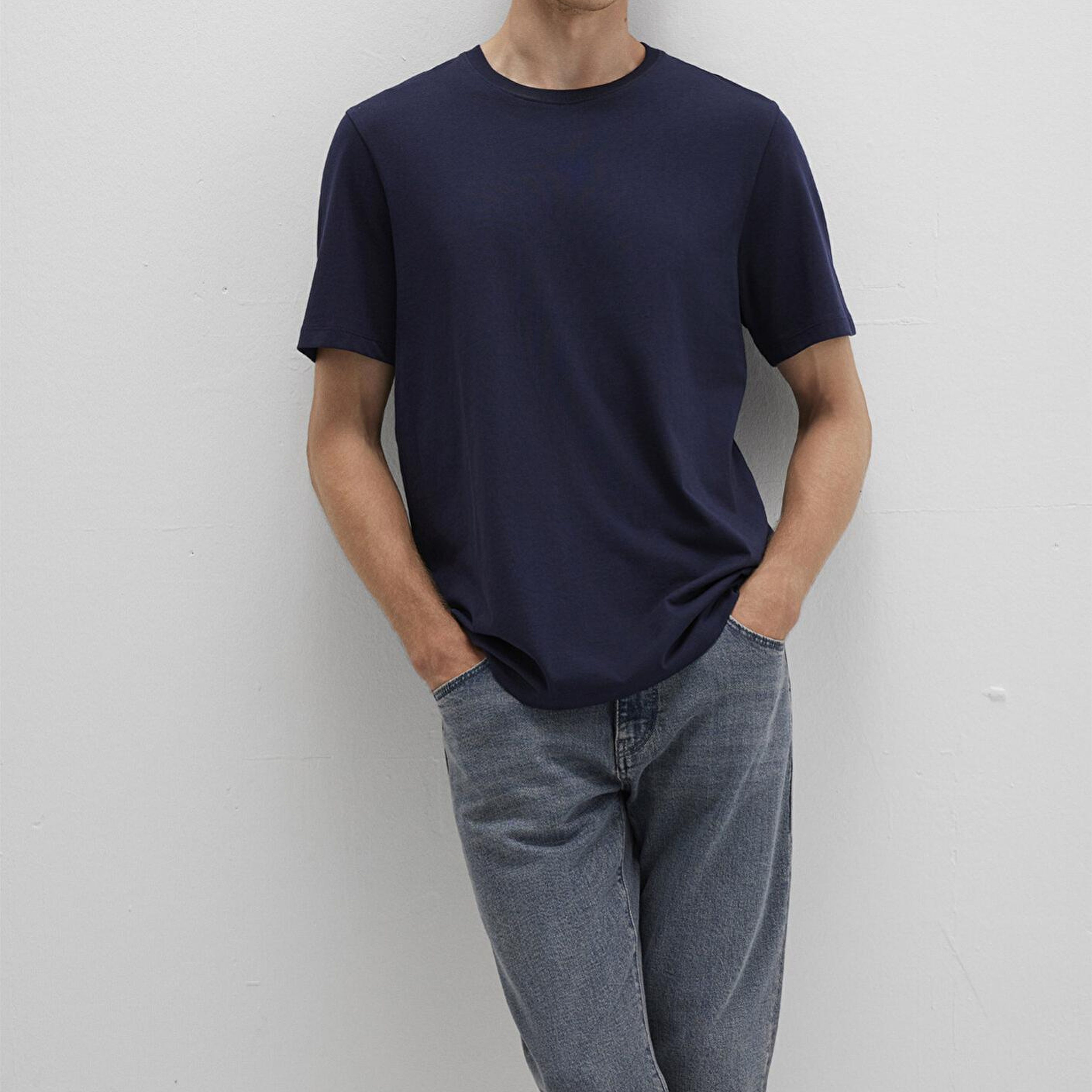 Mavi Bisiklet Yaka Lacivert Basic Tişört Regular Fit / Normal Kesim 0612863-86415