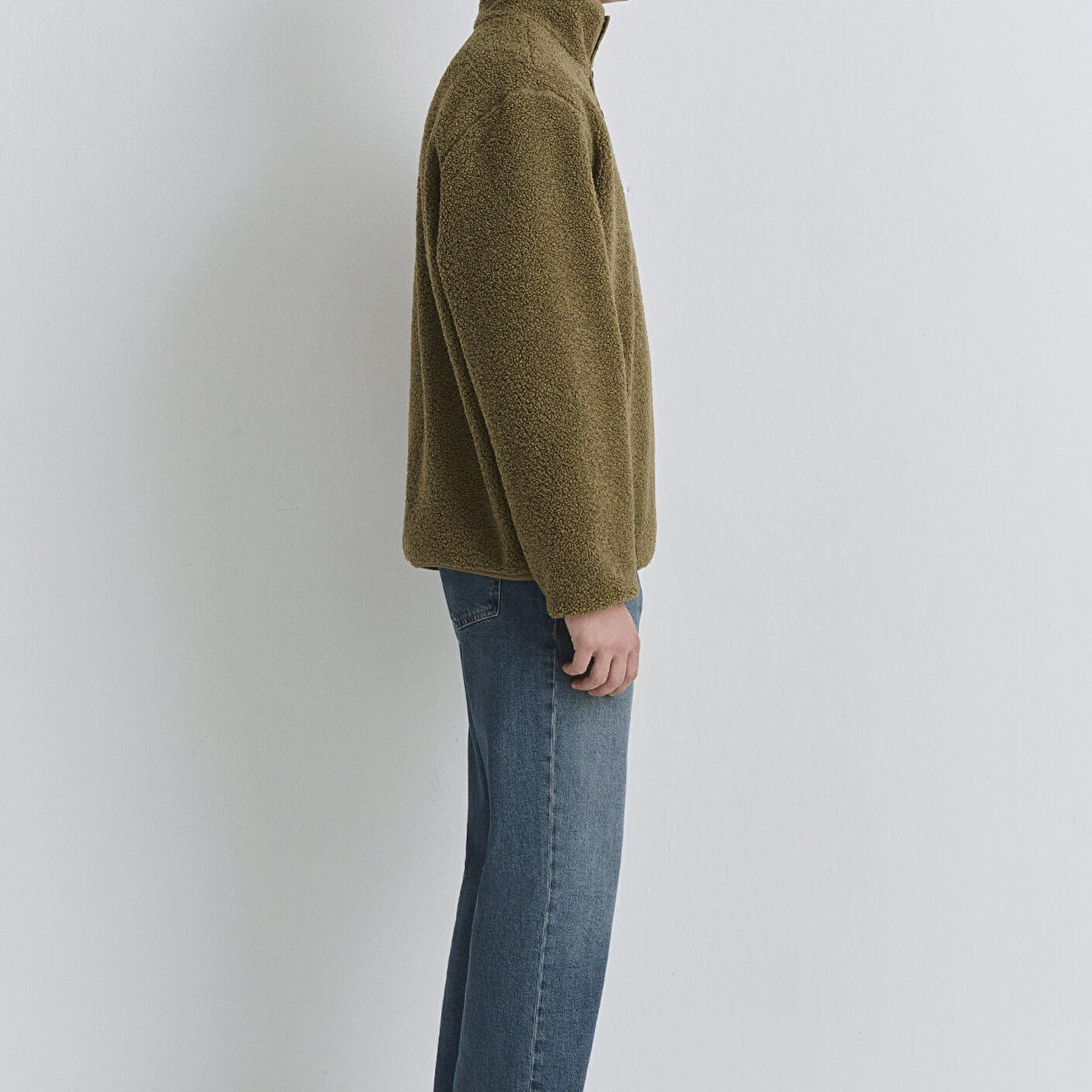 Mavi Dik Yaka Kahverengi Sweatshirt Loose Fit / Bol Rahat Kesim 0110737-70362