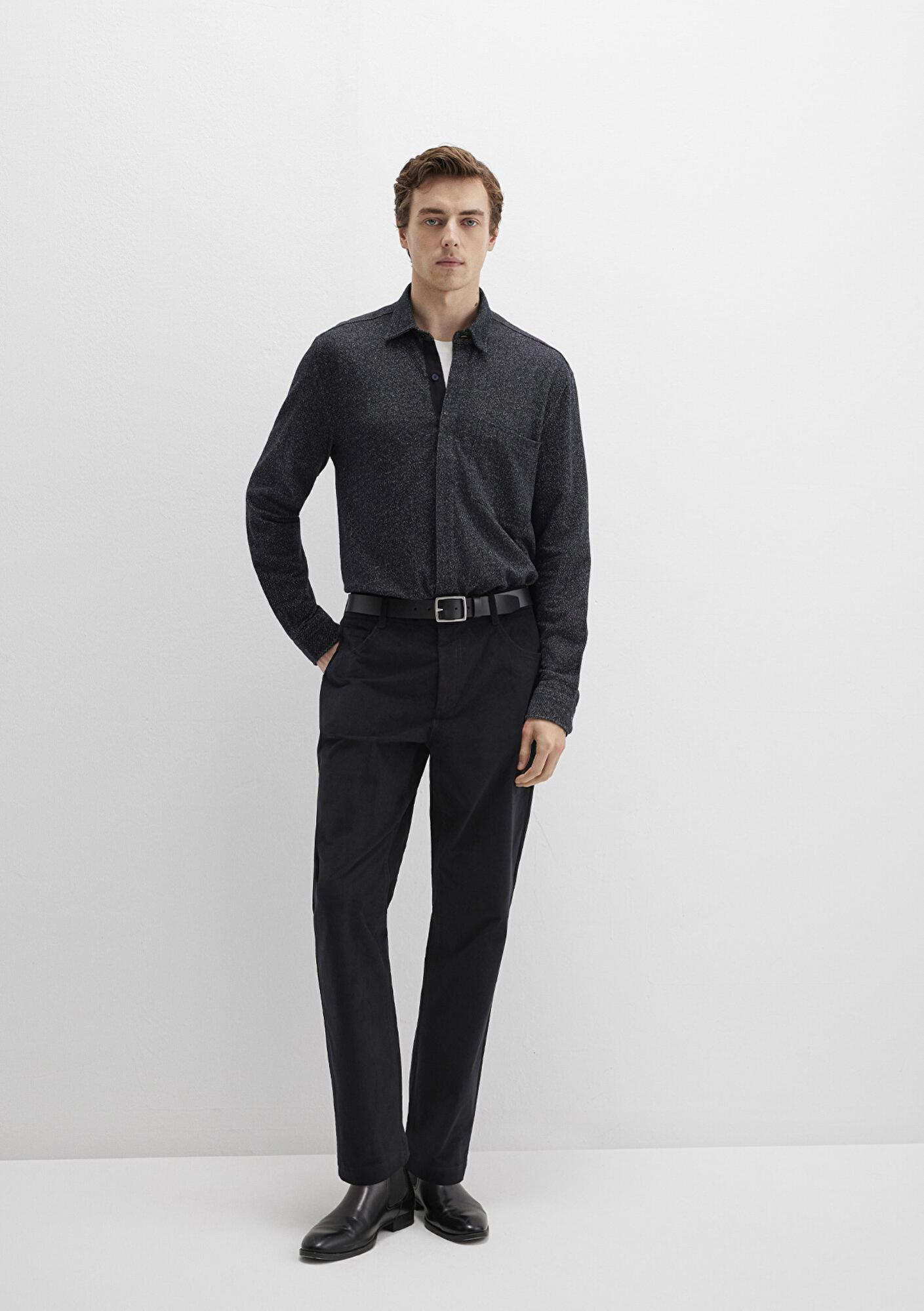 Mavi Siyah Kadife Pantolon 0010509-900