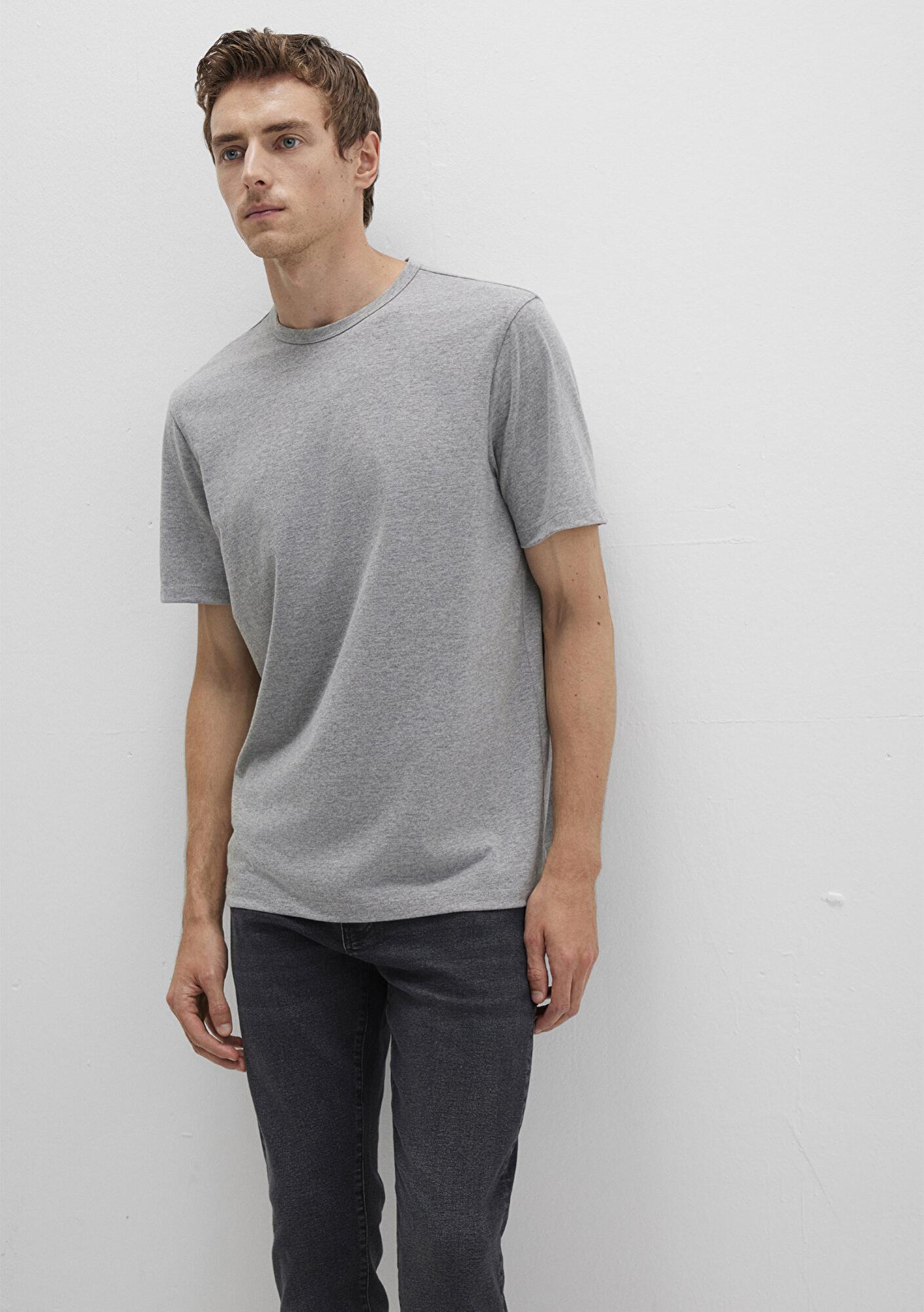 Mavi Mavi Black Gri Basic Tişört Regular Fit / Normal Kesim 0612854-80018