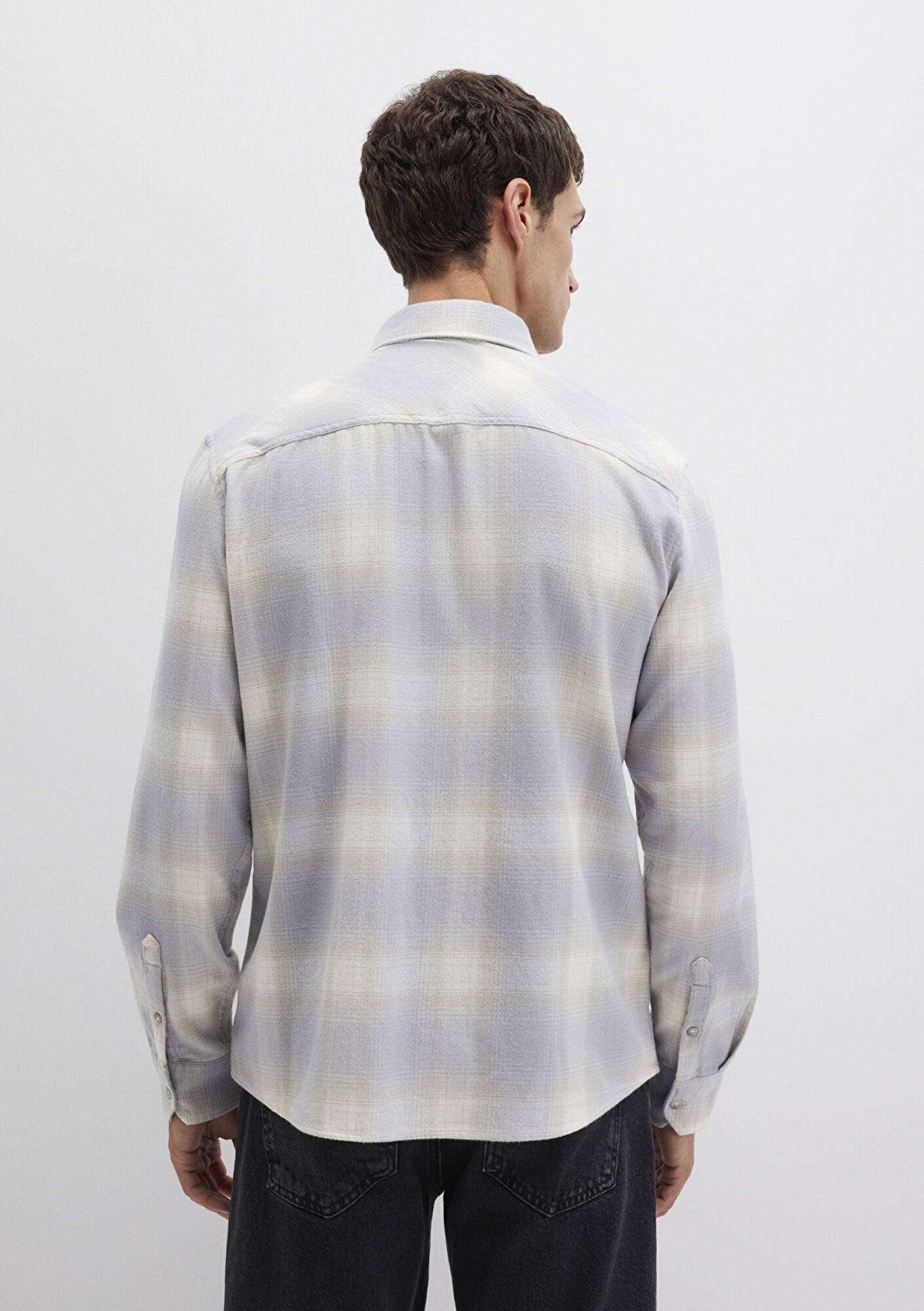 Mavi Kareli Mavi Gömlek Regular Fit / Normal Kesim 0211637-90847