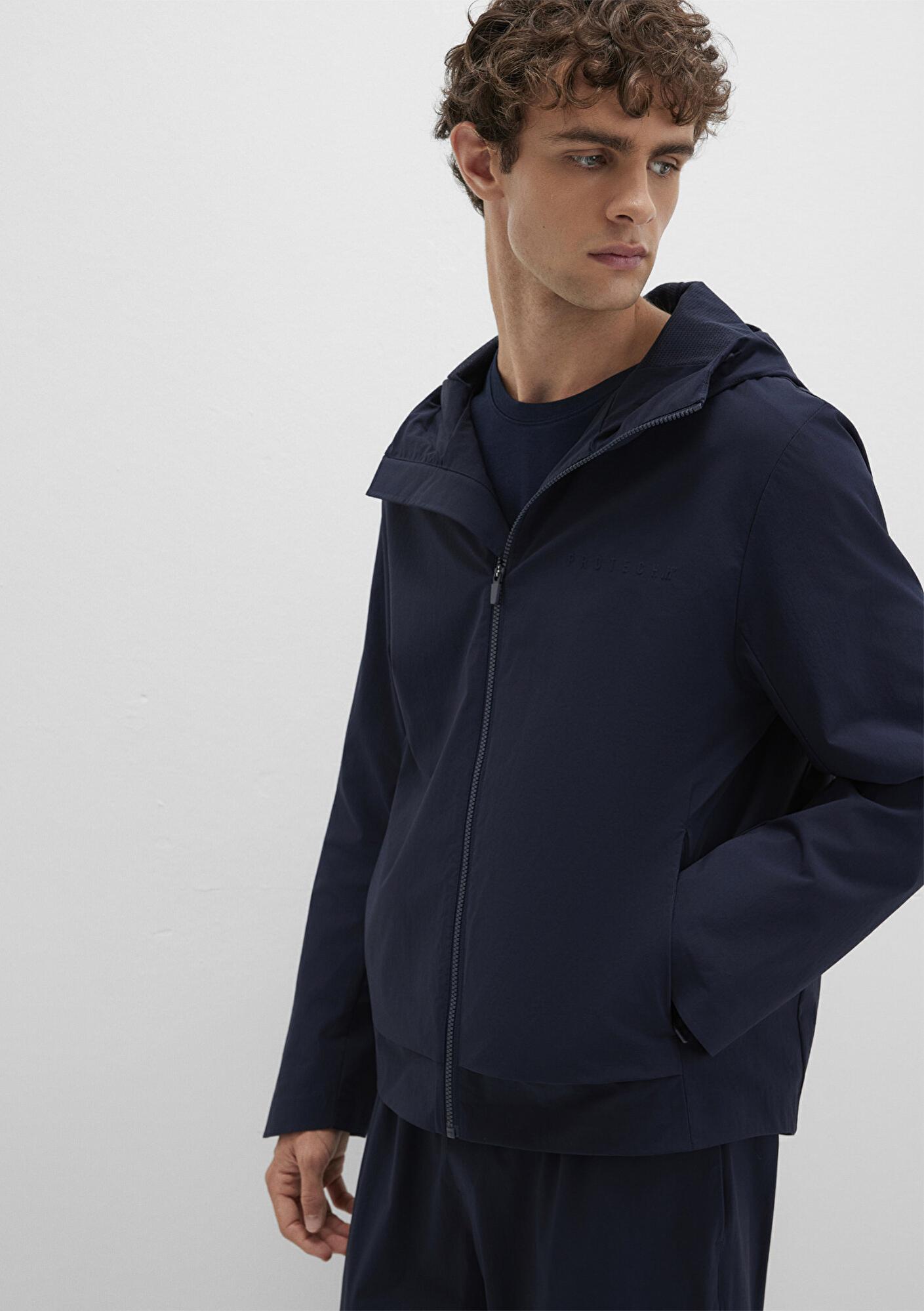 Mavi Kapüşonlu Lacivert Spor Ceket Regular Fit / Normal Kesim 0110728-86623