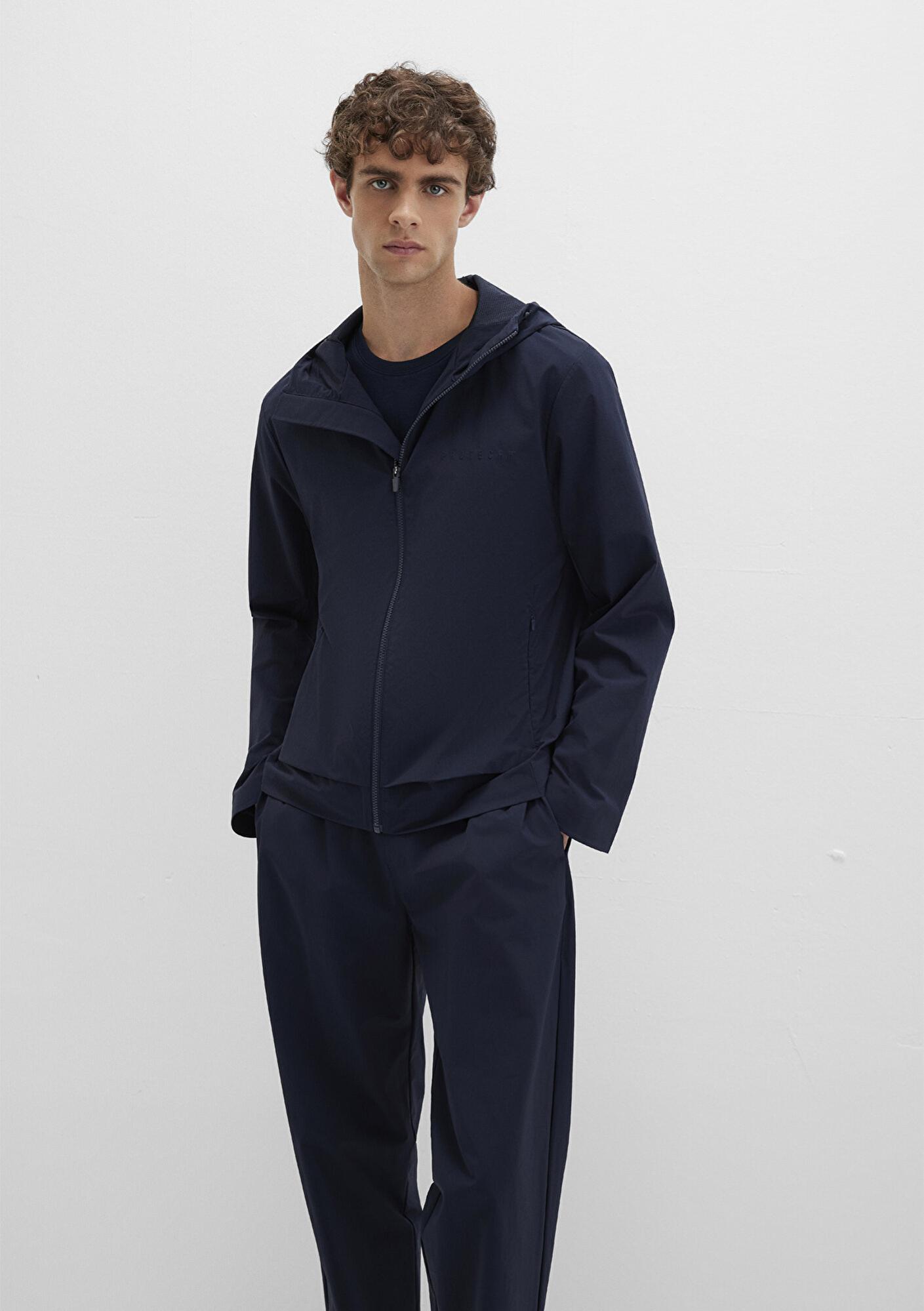 Mavi Kapüşonlu Lacivert Spor Ceket Regular Fit / Normal Kesim 0110728-86623