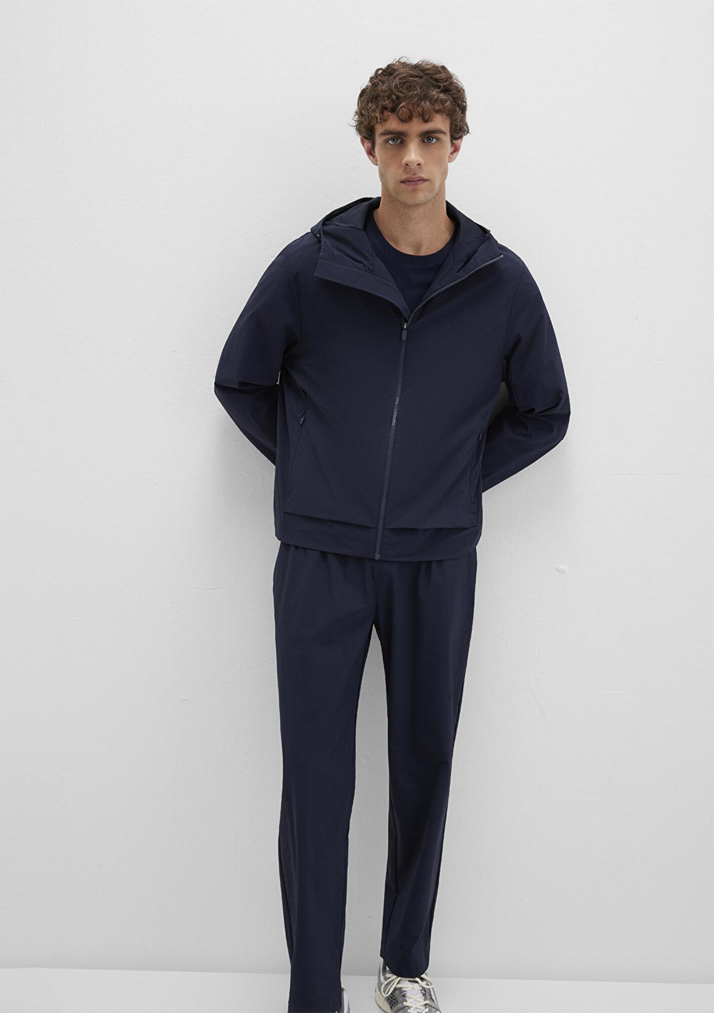 Mavi Kapüşonlu Lacivert Spor Ceket Regular Fit / Normal Kesim 0110728-86623