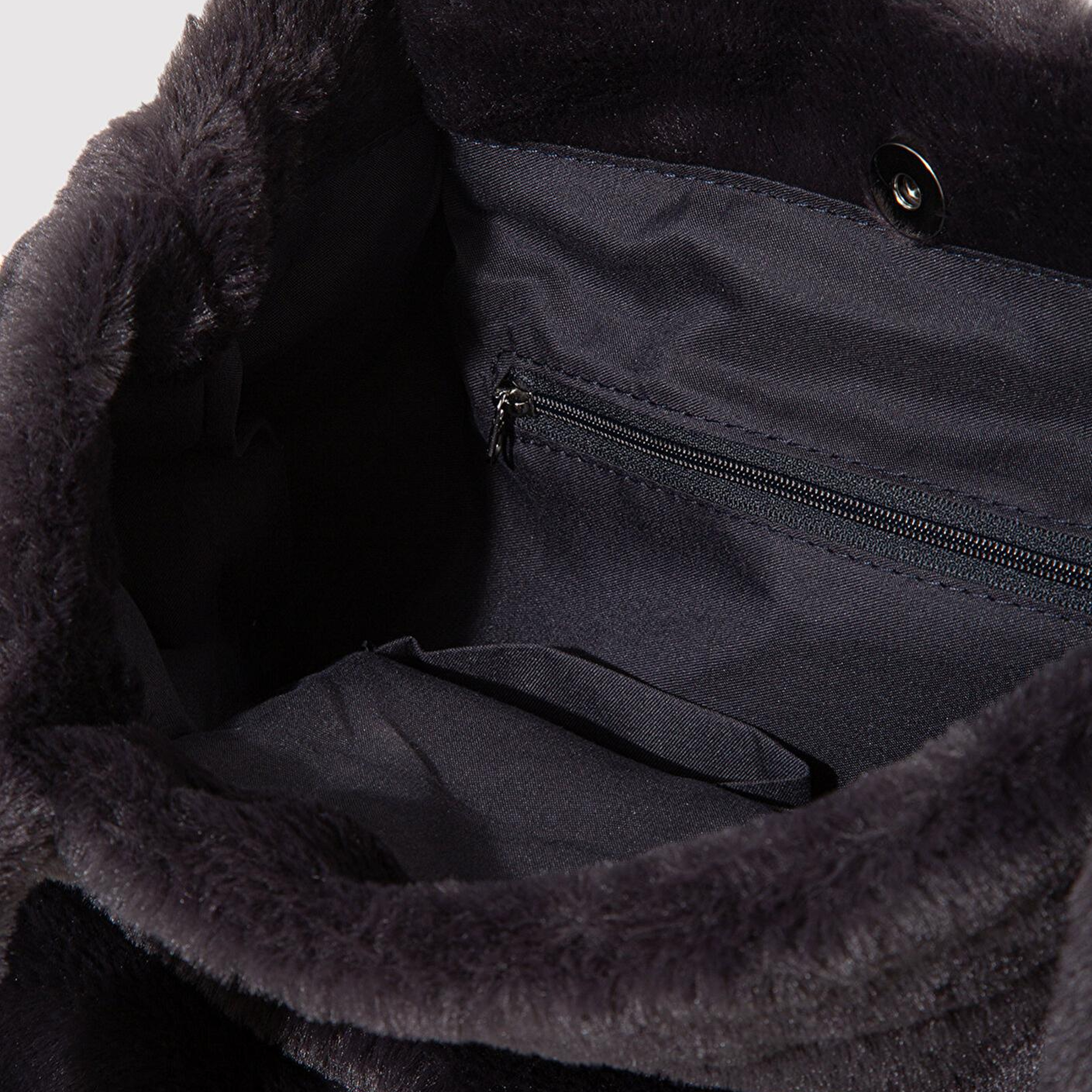 Mavi Antrasit Peluş Omuz Çantası 197617-80867