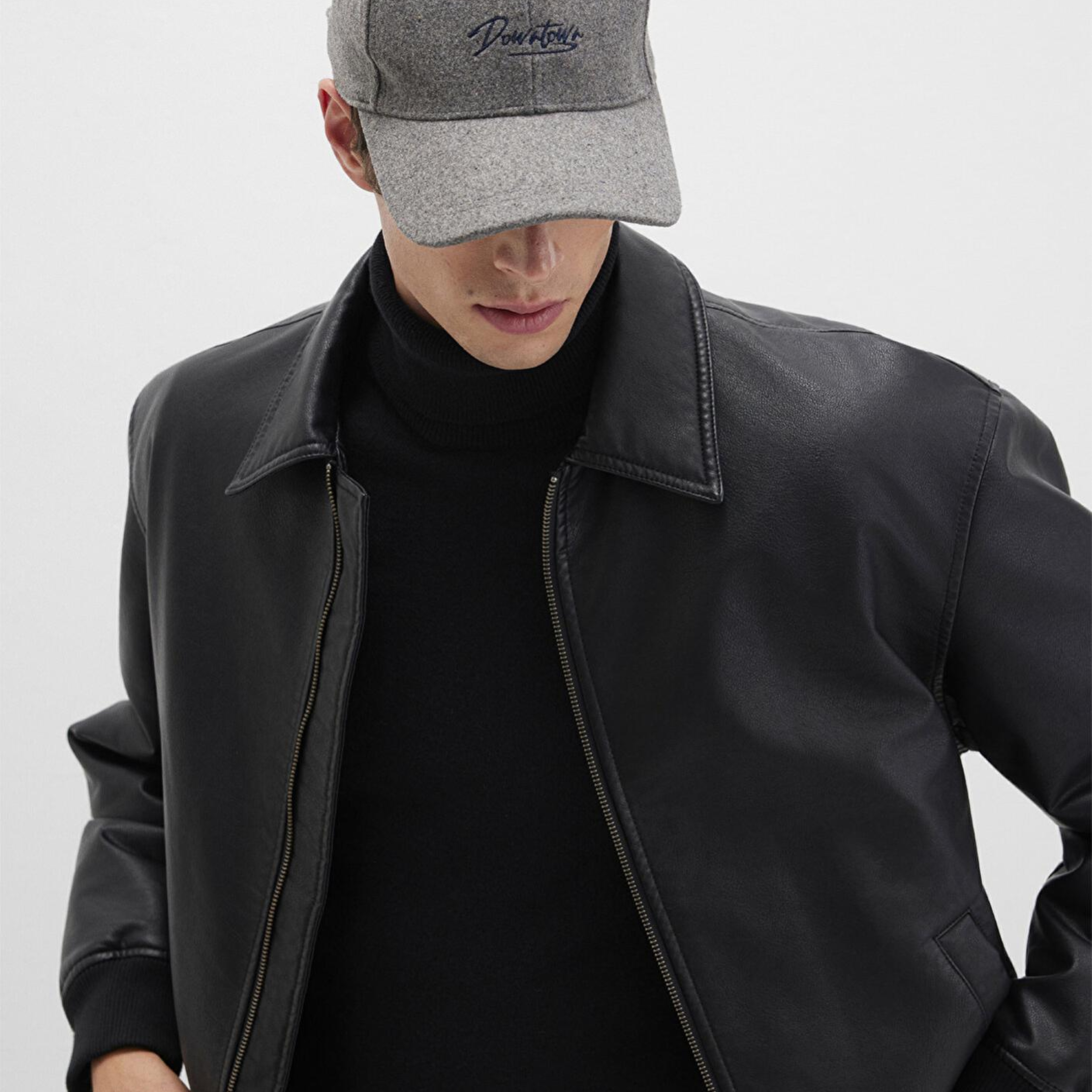 Mavi DownTown Nakışlı Gri Şapka 0911924-24386