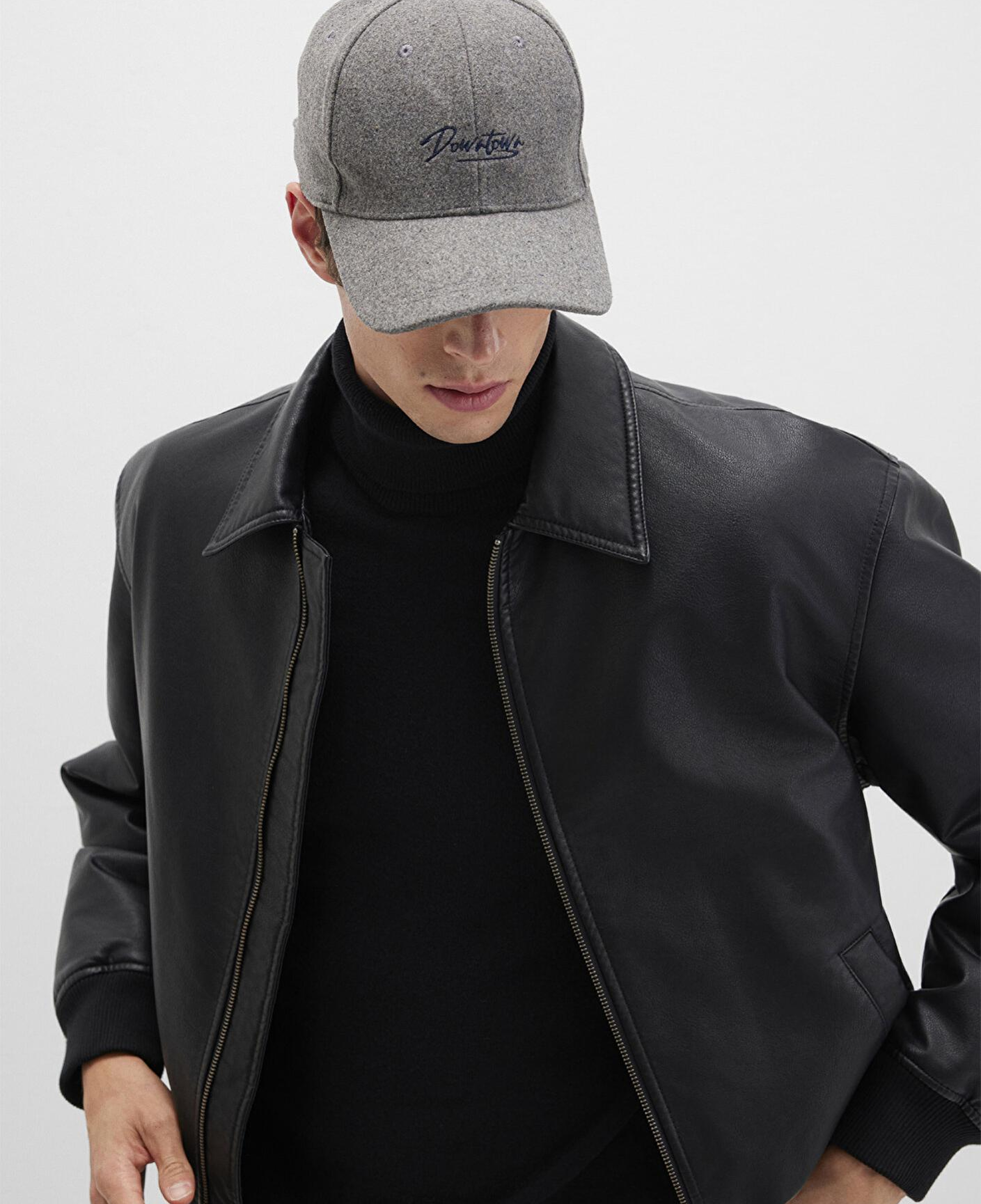 Mavi DownTown Nakışlı Gri Şapka 0911924-24386